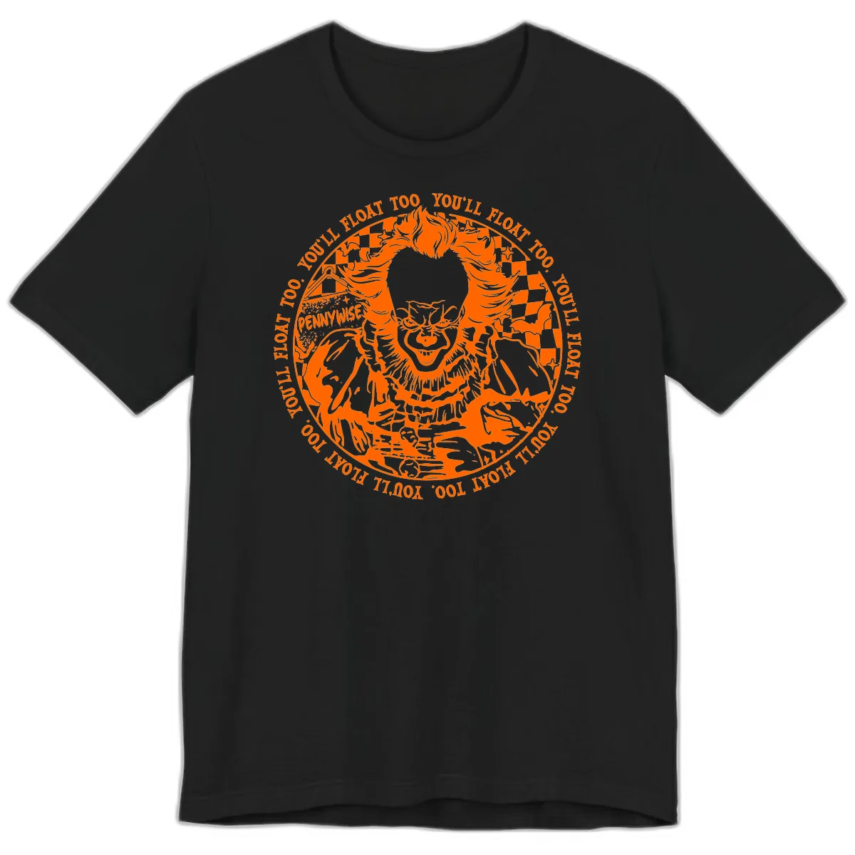 Pennywise You'll Float Too Horror Premium T-Shirt in Black