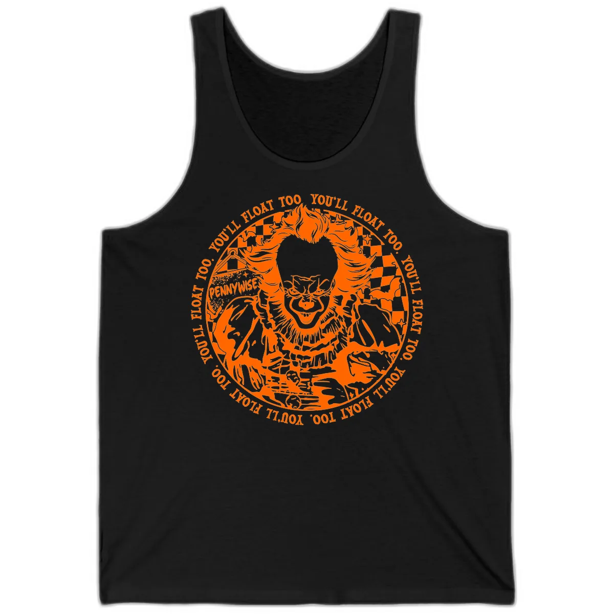 Pennywise You'll Float Too Horror Tank in Black