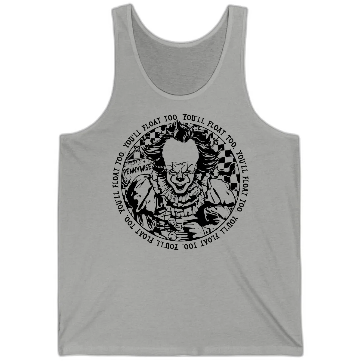 Pennywise You'll Float Too Horror Tank in Athletic Heather