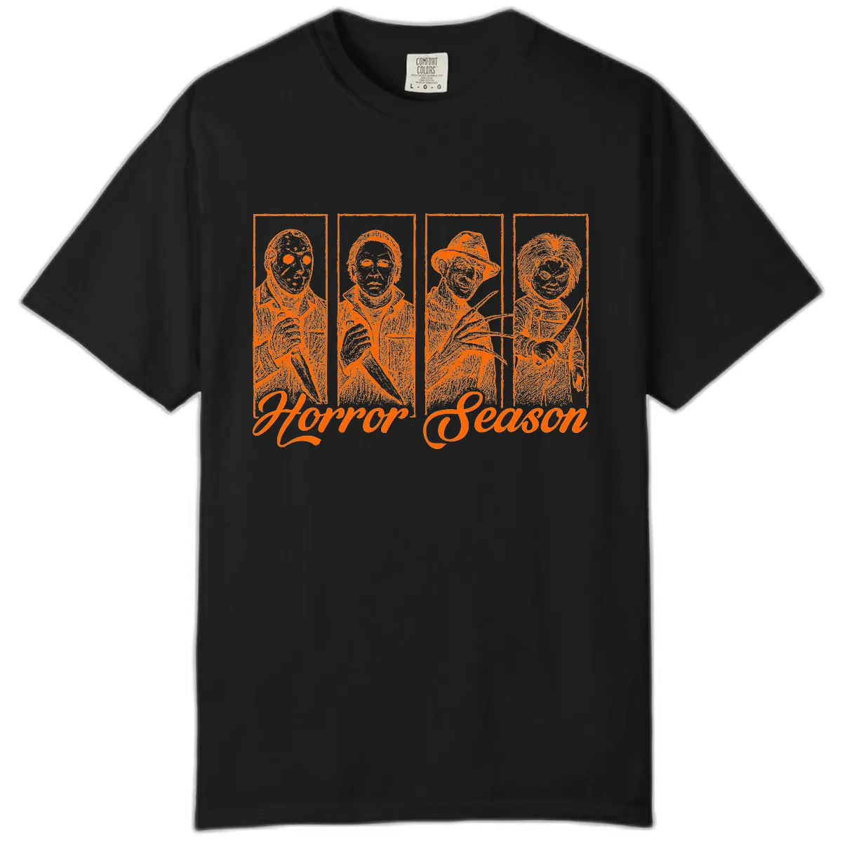 Classic Horror Characters Horror Season Comfort Color in Black