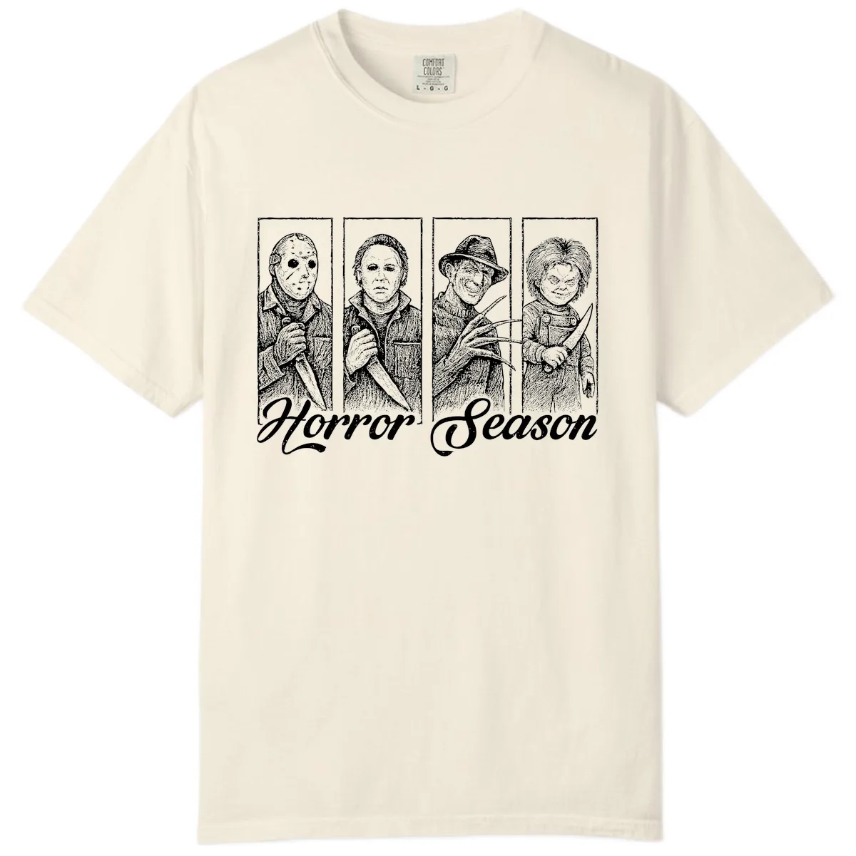 Classic Horror Characters Horror Season Comfort Color in Ivory