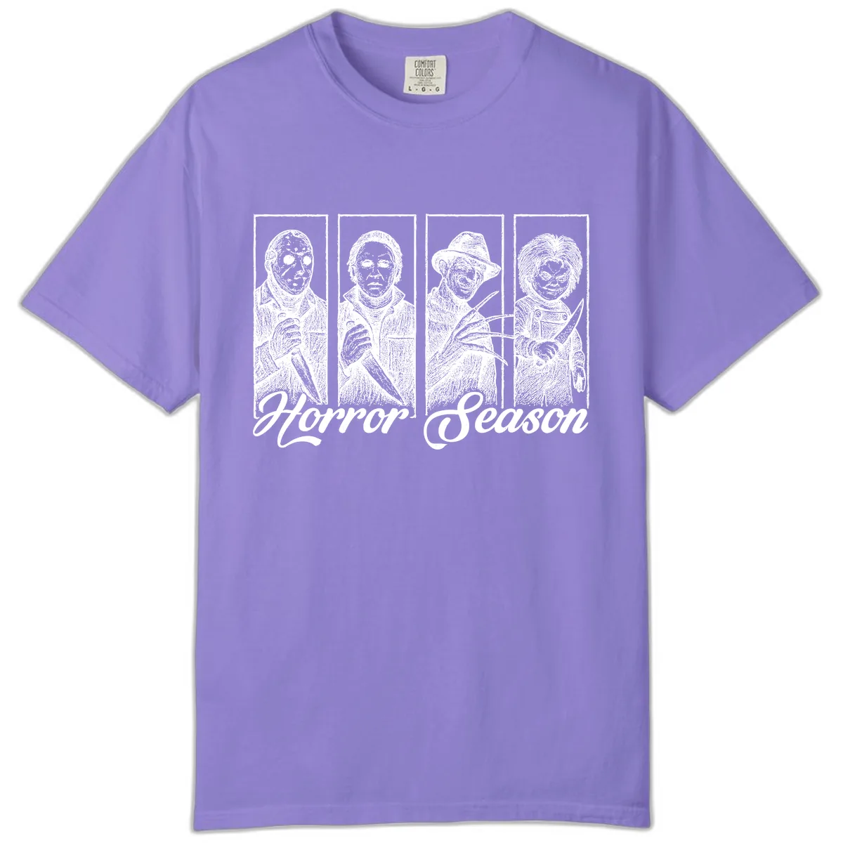 Classic Horror Characters Horror Season Comfort Color in Violet