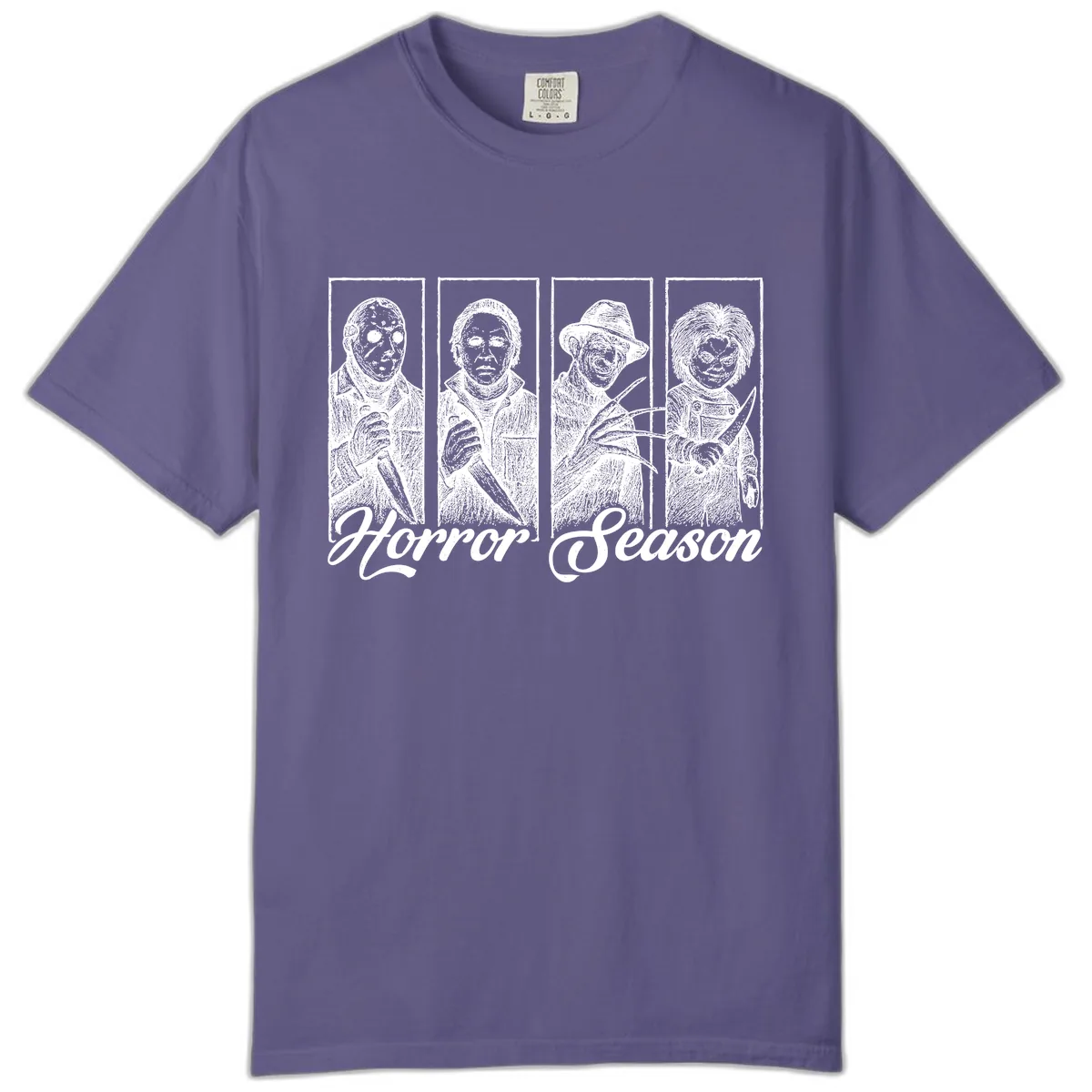 Classic Horror Characters Horror Season Comfort Color in Grape