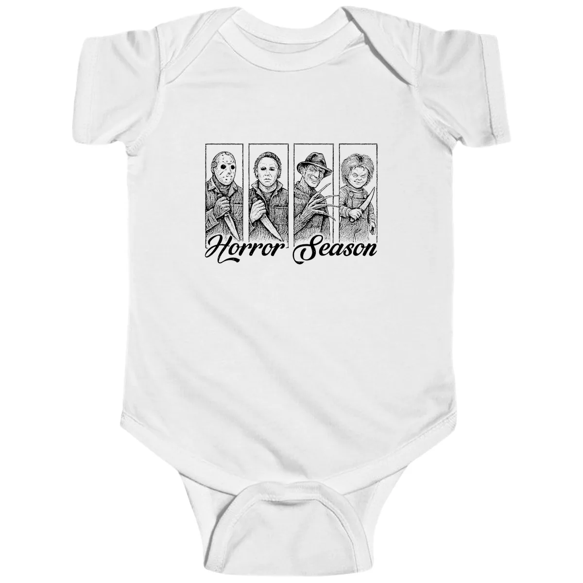 Classic Horror Characters Horror Season Baby Onesie in White