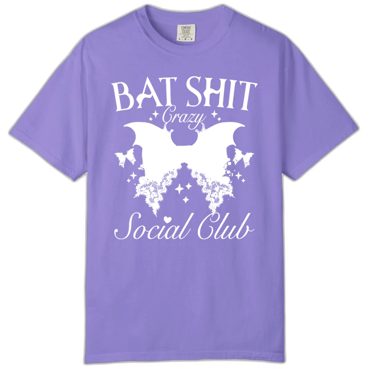 Bat Shit Crazy Social Club Comfort Color in Violet