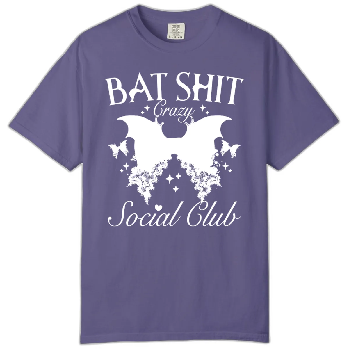 Bat Shit Crazy Social Club Comfort Color in Grape