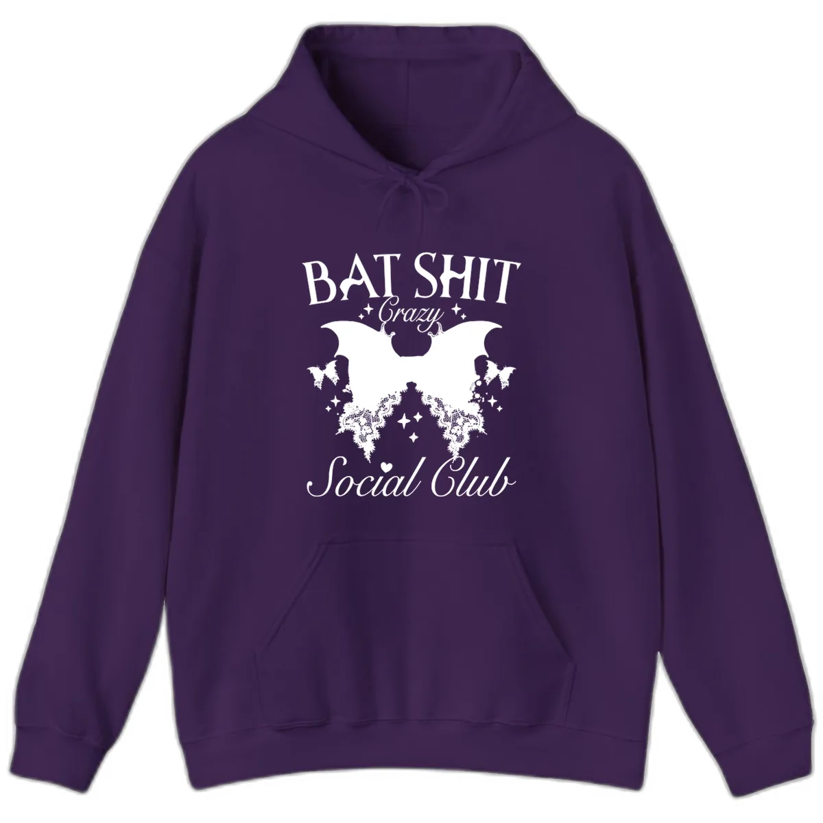 Bat Shit Crazy Social Club Hoodie in Purple