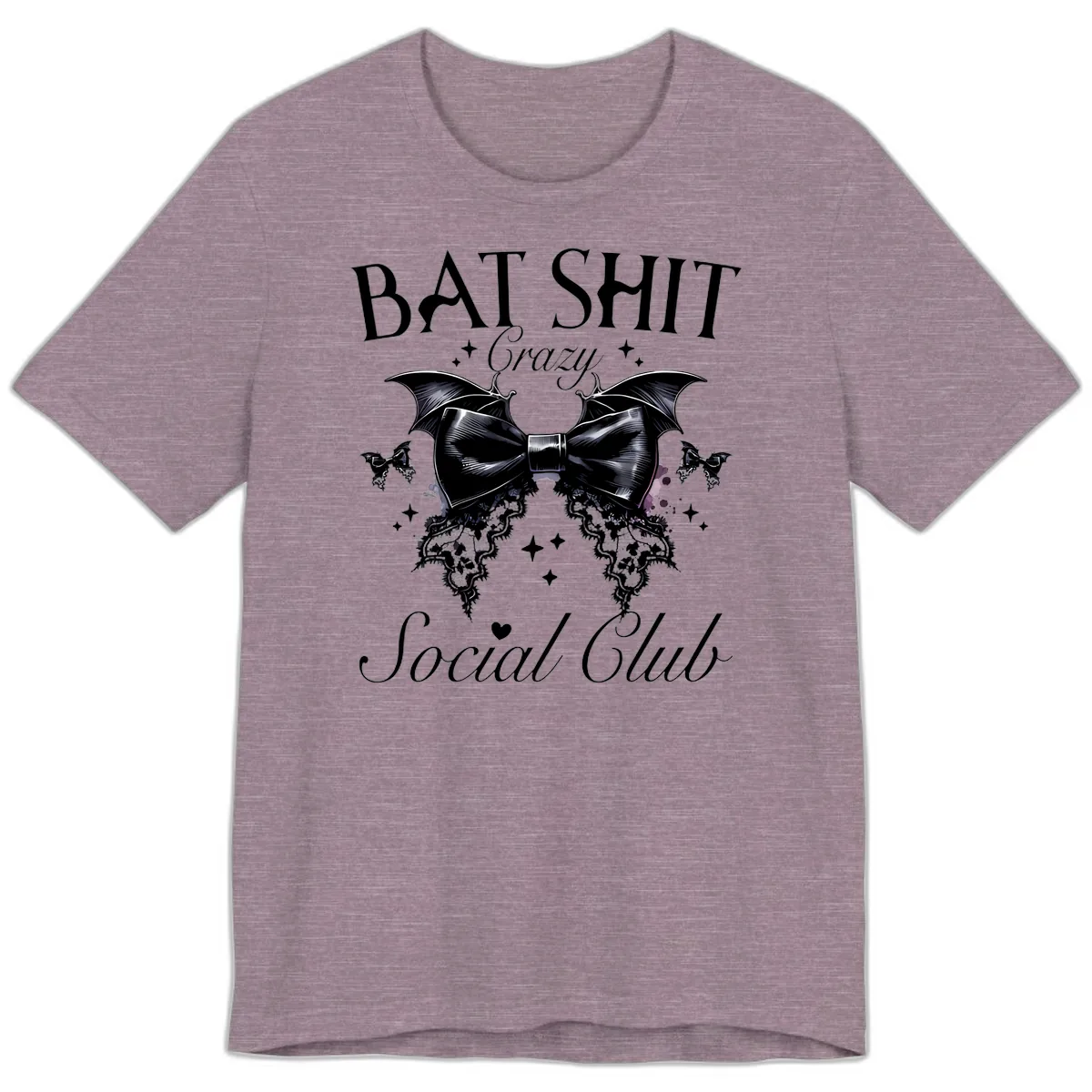 Bat Shit Crazy Social Club Premium T-Shirt in Heather Purple