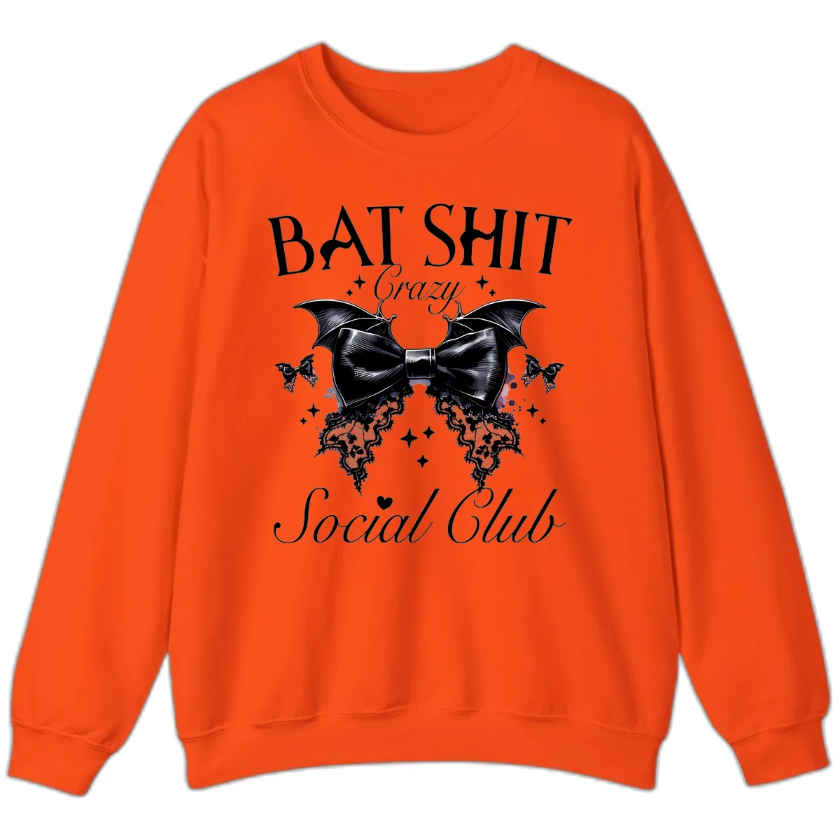 Bat Shit Crazy Social Club Sweatshirt in Orange