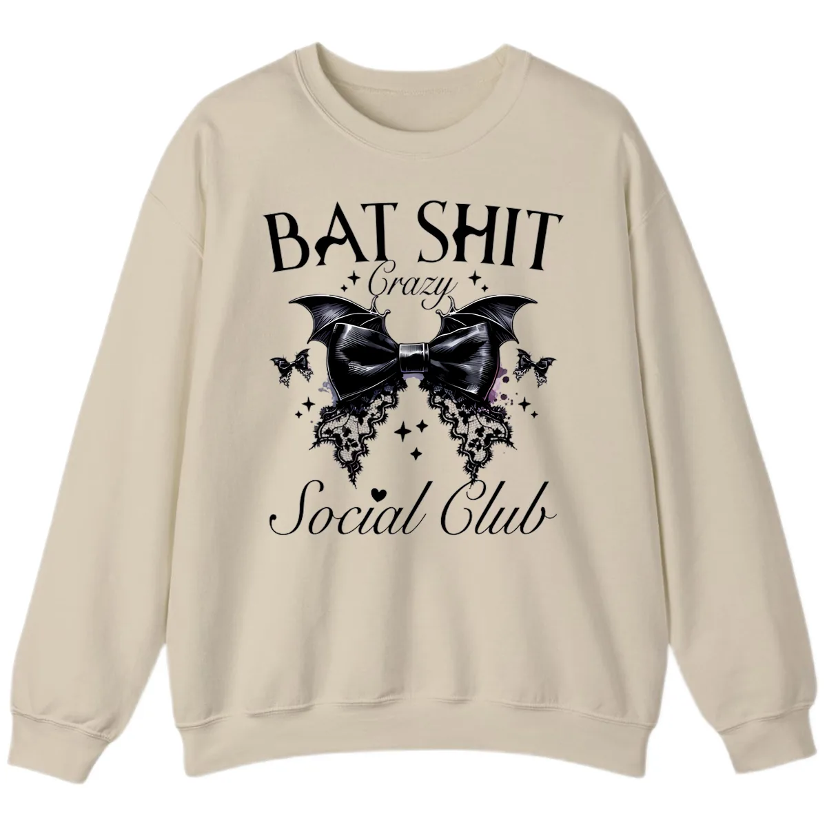 Bat Shit Crazy Social Club Sweatshirt in Sand