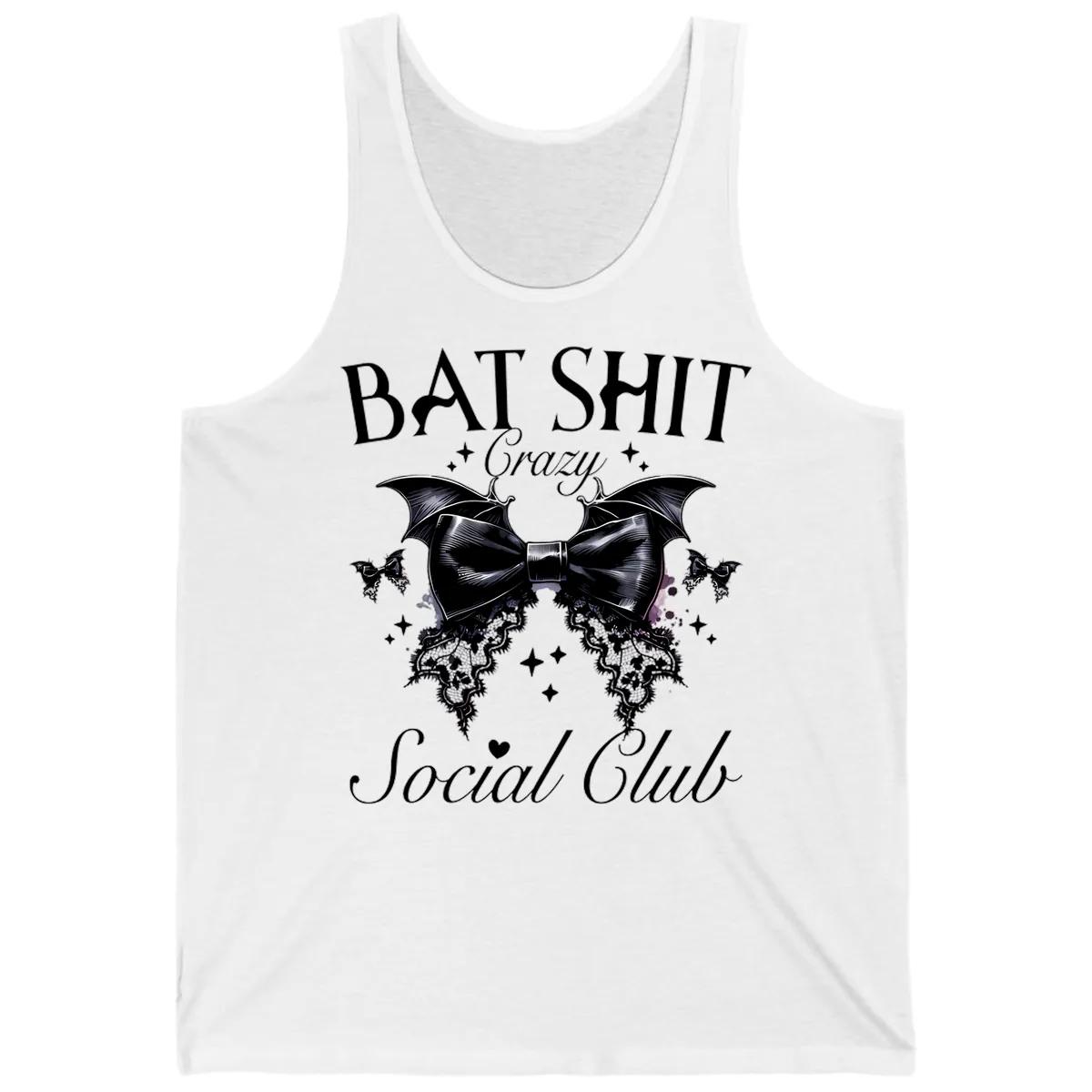 Bat Shit Crazy Social Club Tank in White
