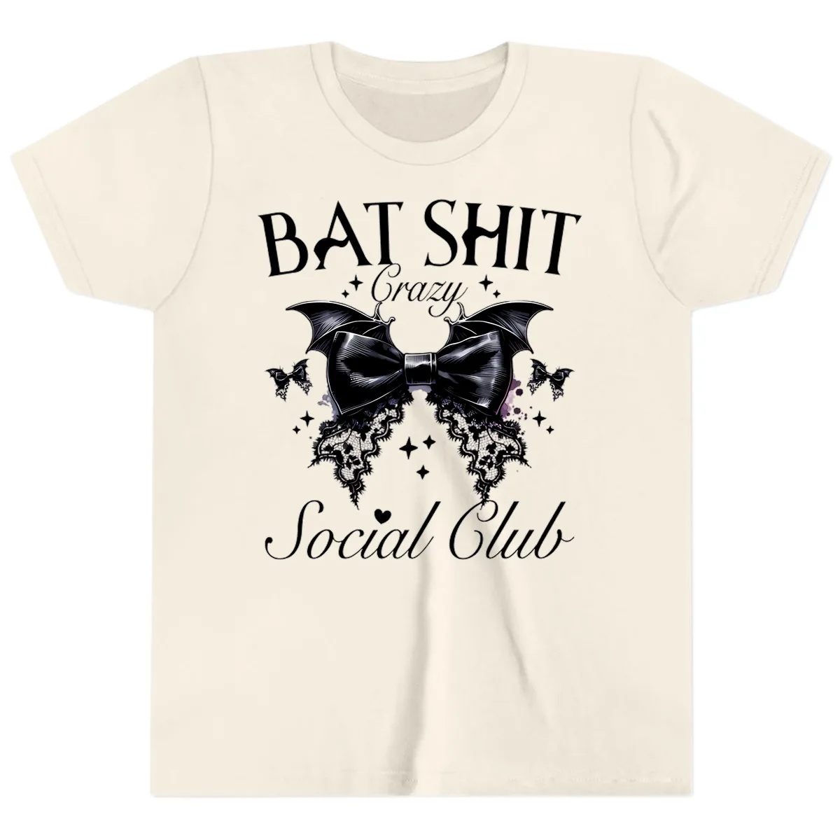 Bat Shit Crazy Social Club Youth T-Shirt in Natural