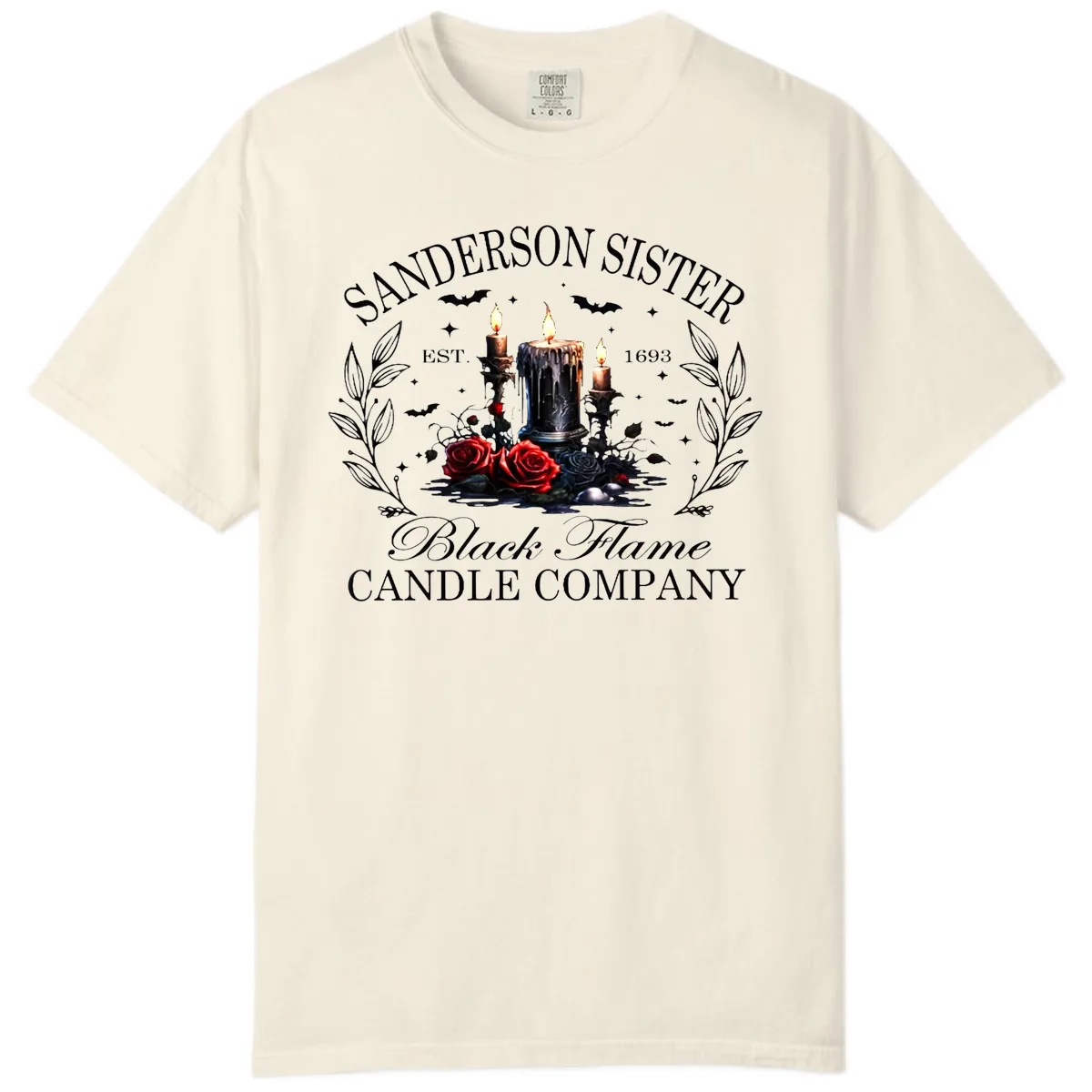 Sanderson Sister Black Flame Candle Comfort Color in Ivory
