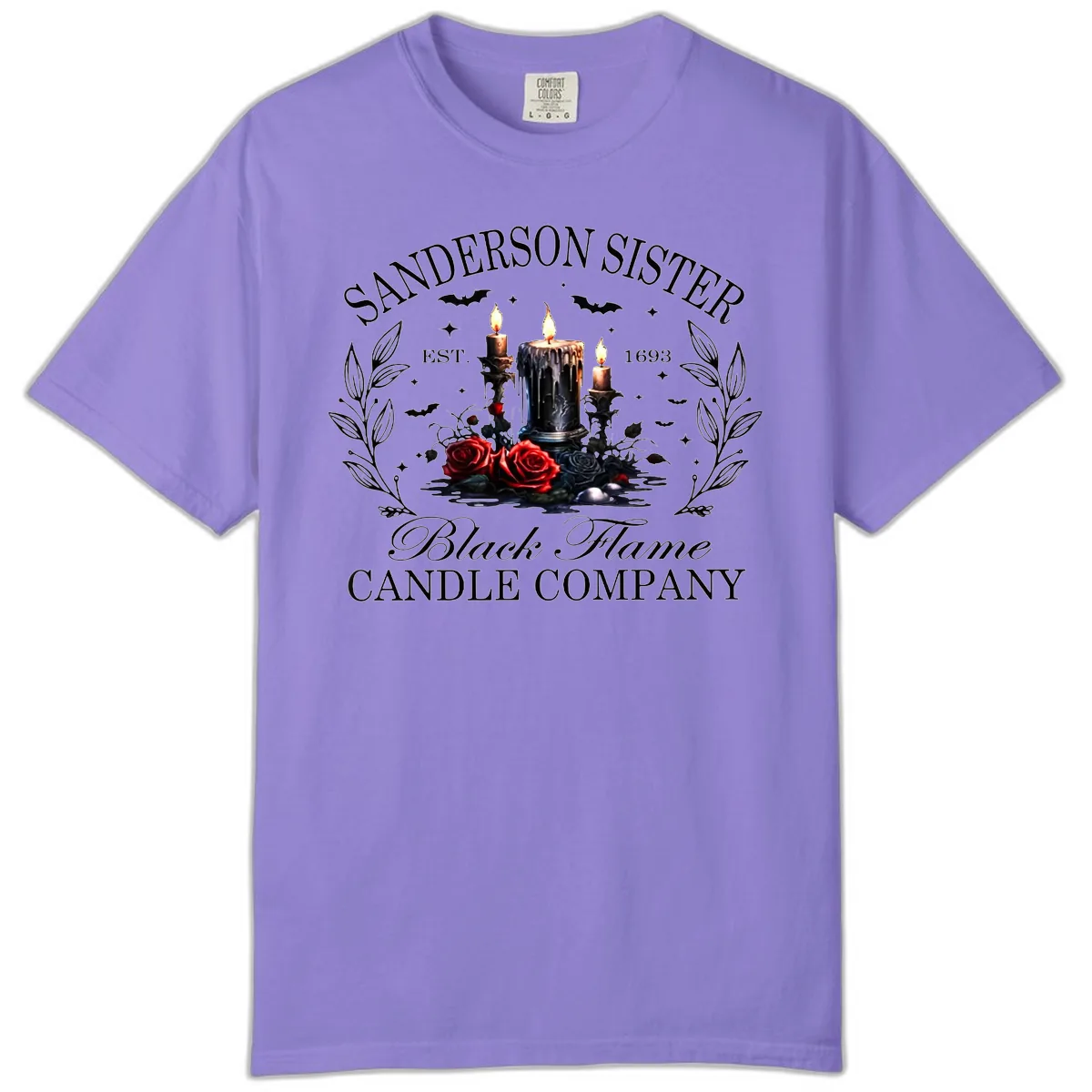 Sanderson Sister Black Flame Candle Comfort Color in Violet