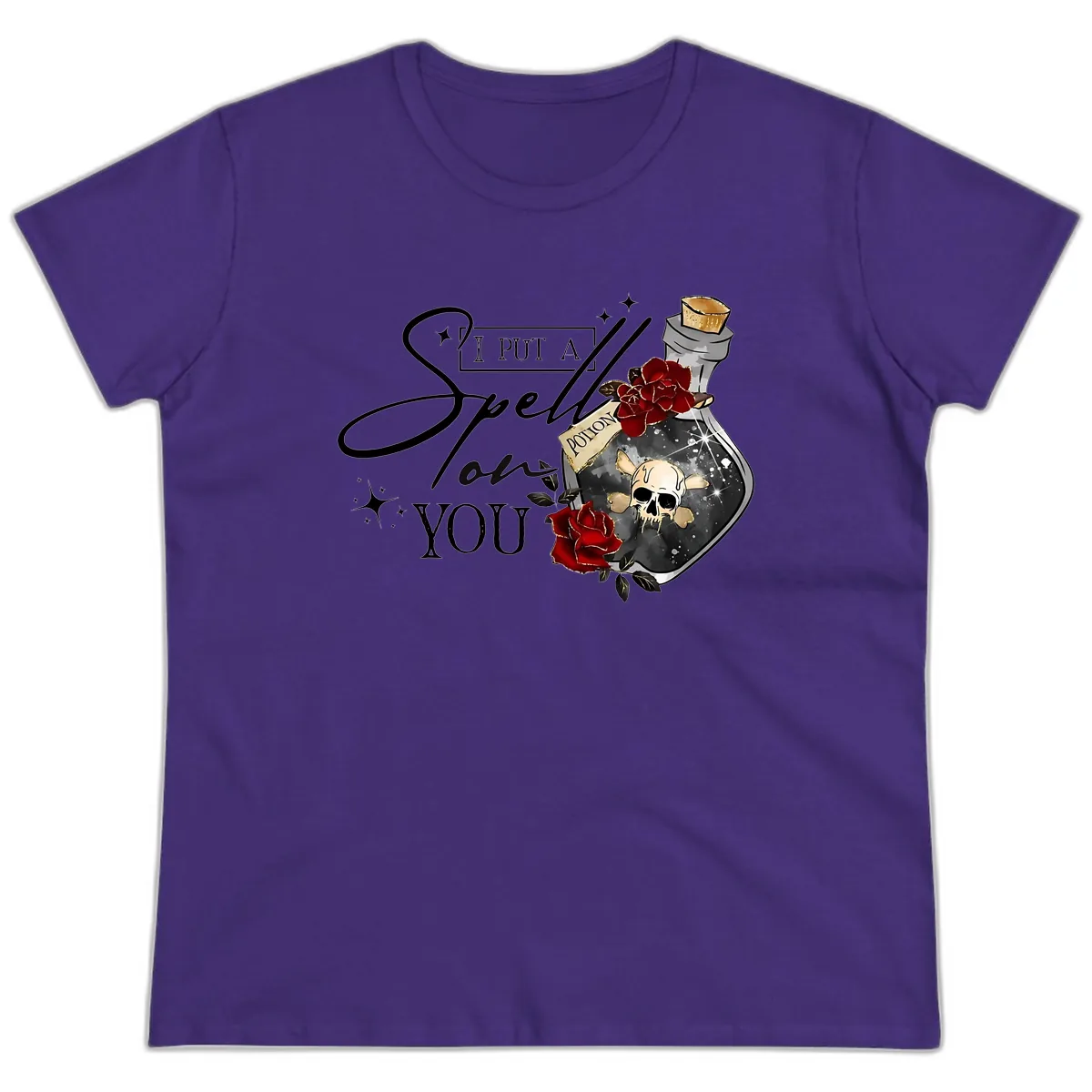 I Put A Spell On You Potion Ladies Tee in Purple
