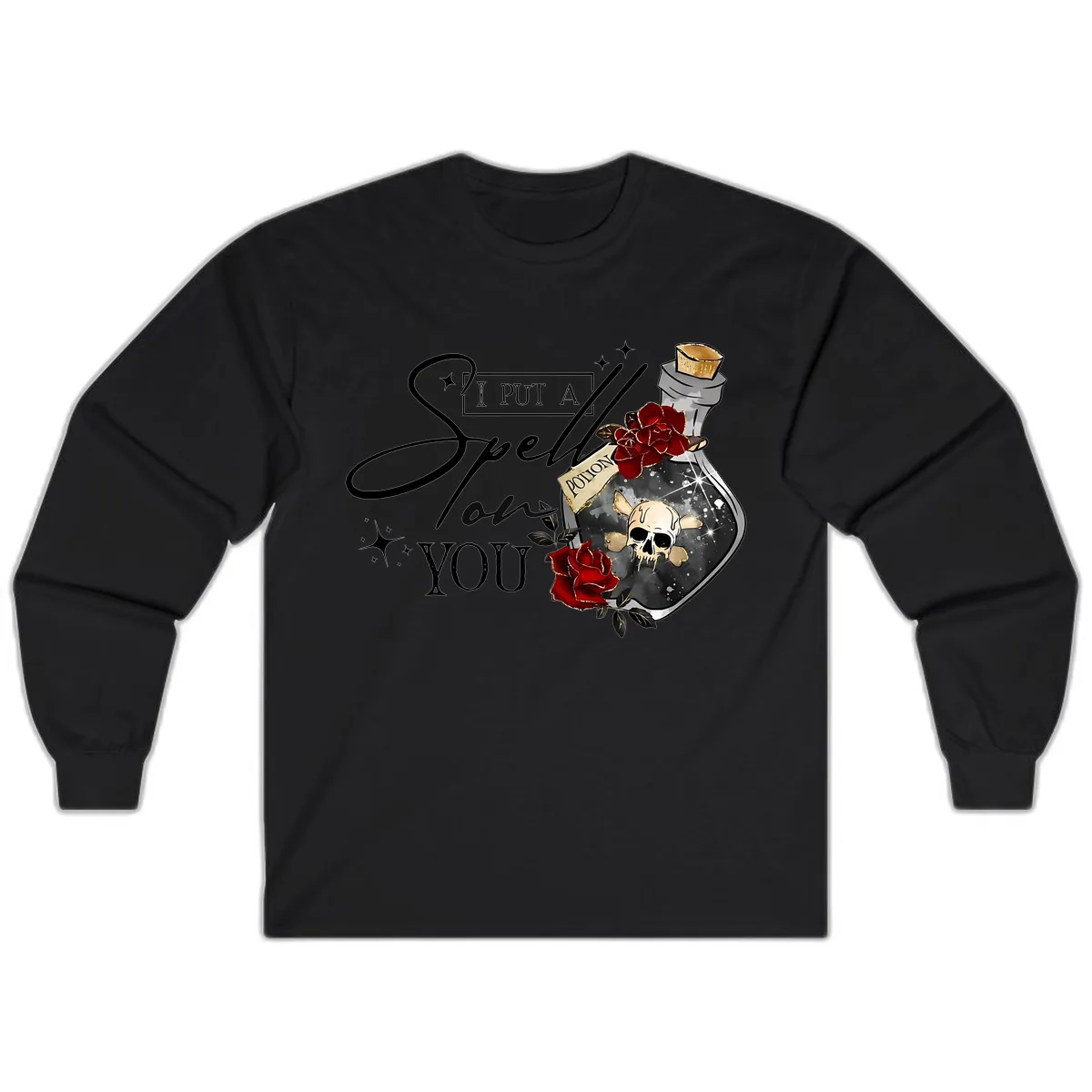 I Put A Spell On You Potion Long Sleeve in Black