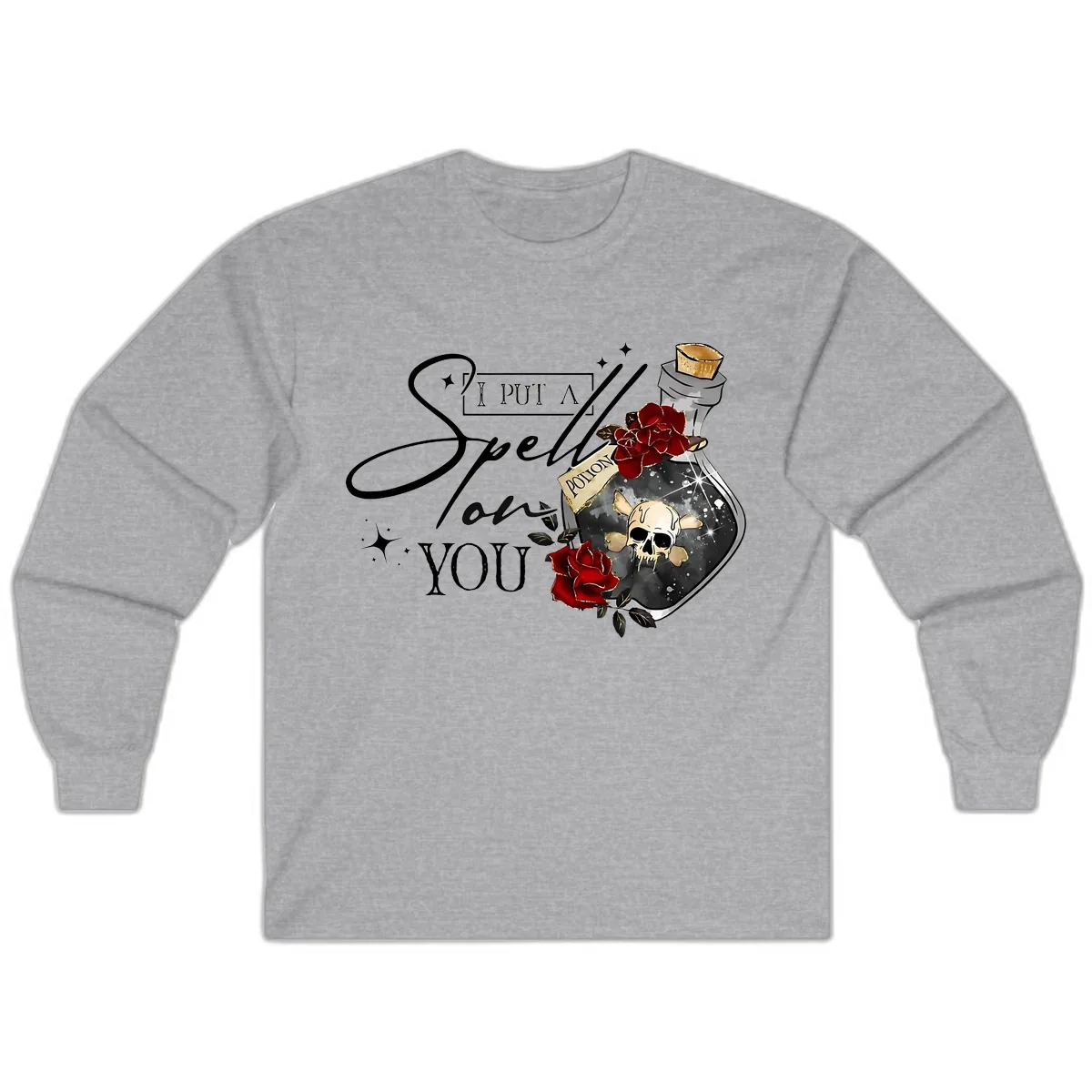 I Put A Spell On You Potion Long Sleeve in Sport Grey