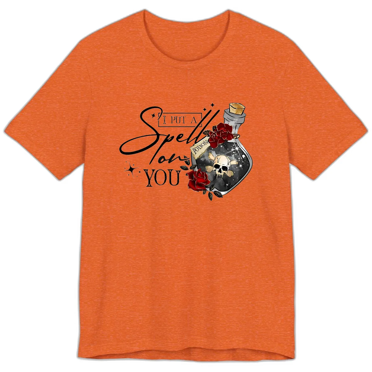 I Put A Spell On You Potion Premium T-Shirt in Heather Orange