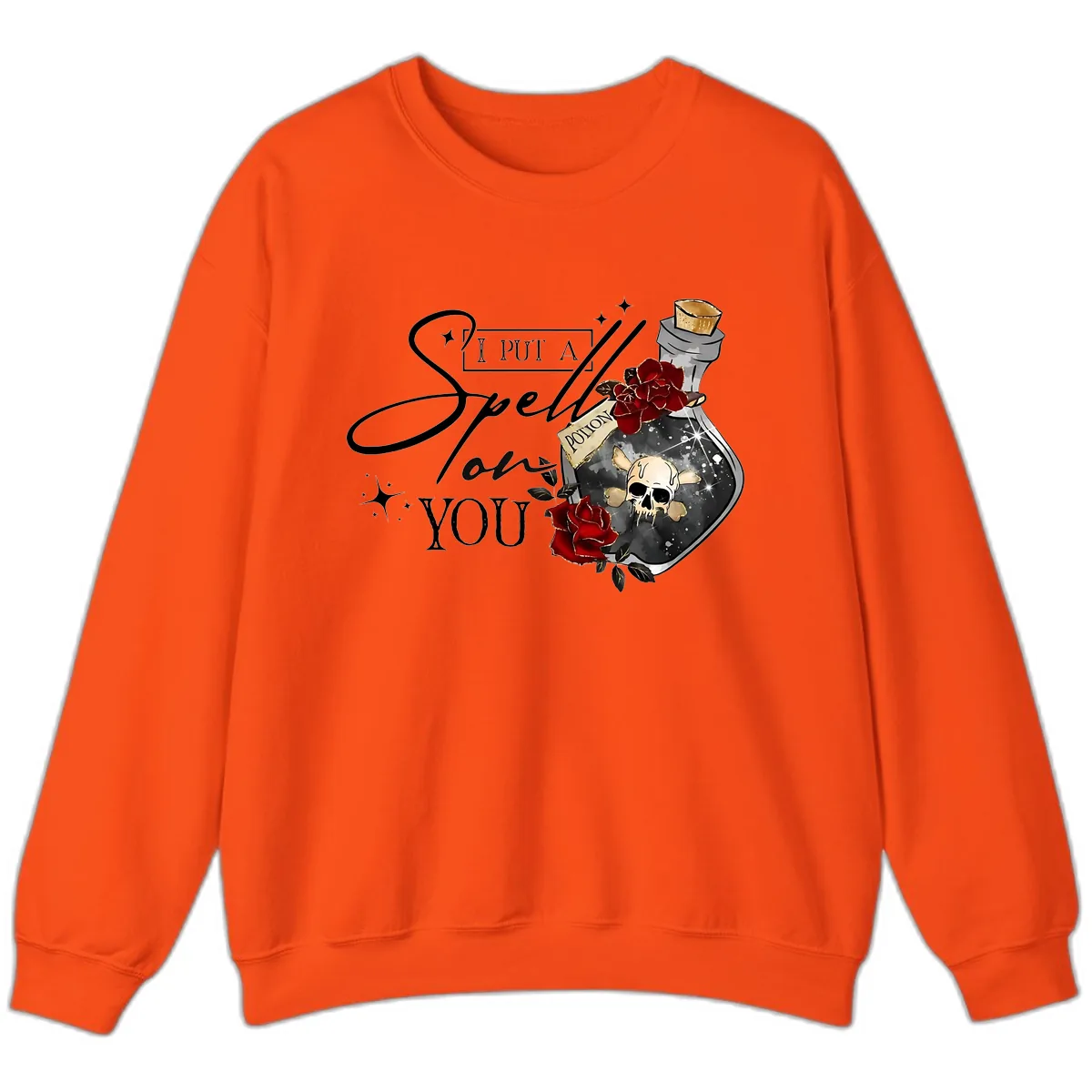 I Put A Spell On You Potion Sweatshirt in Orange