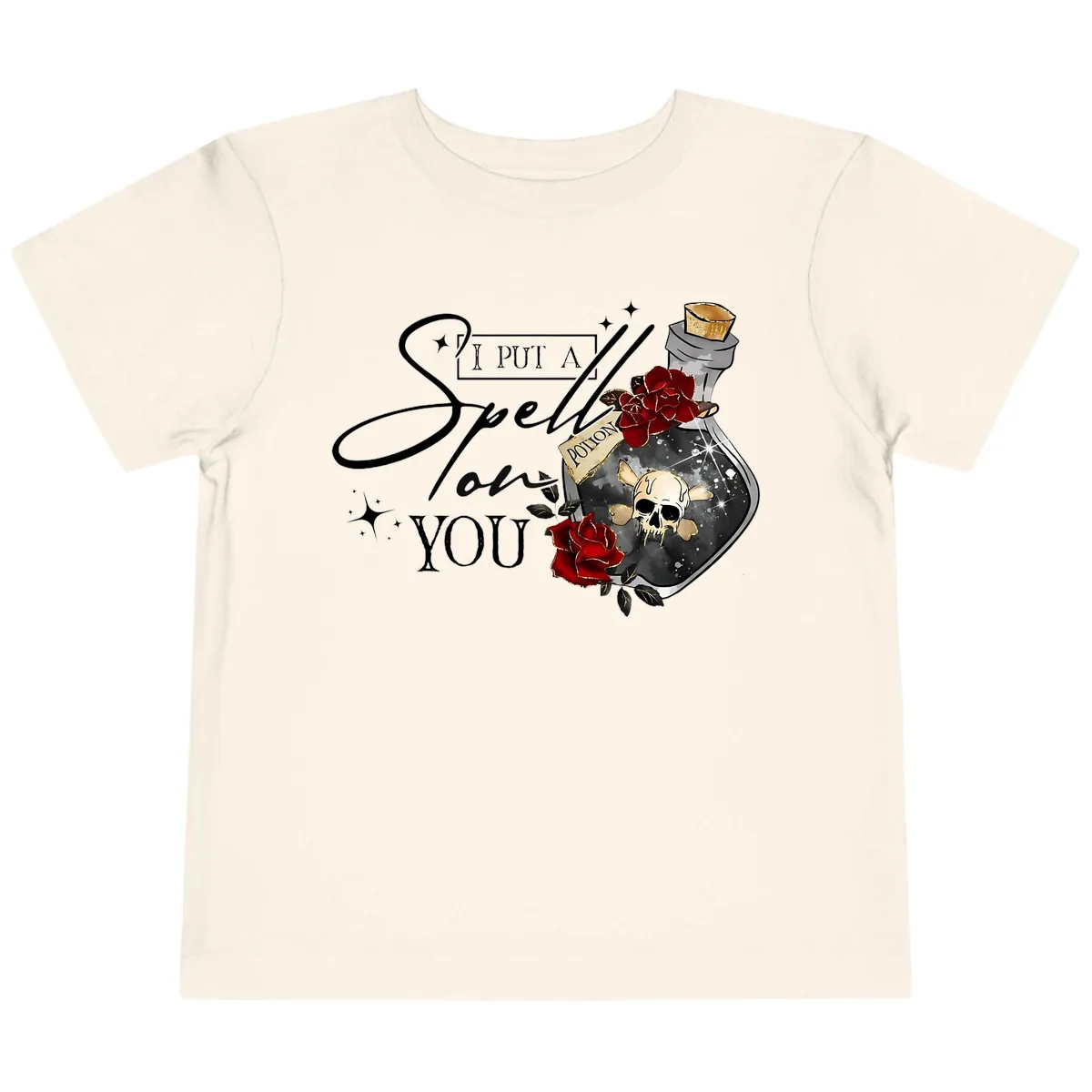 I Put A Spell On You Potion Toddler T-Shirt in Natural