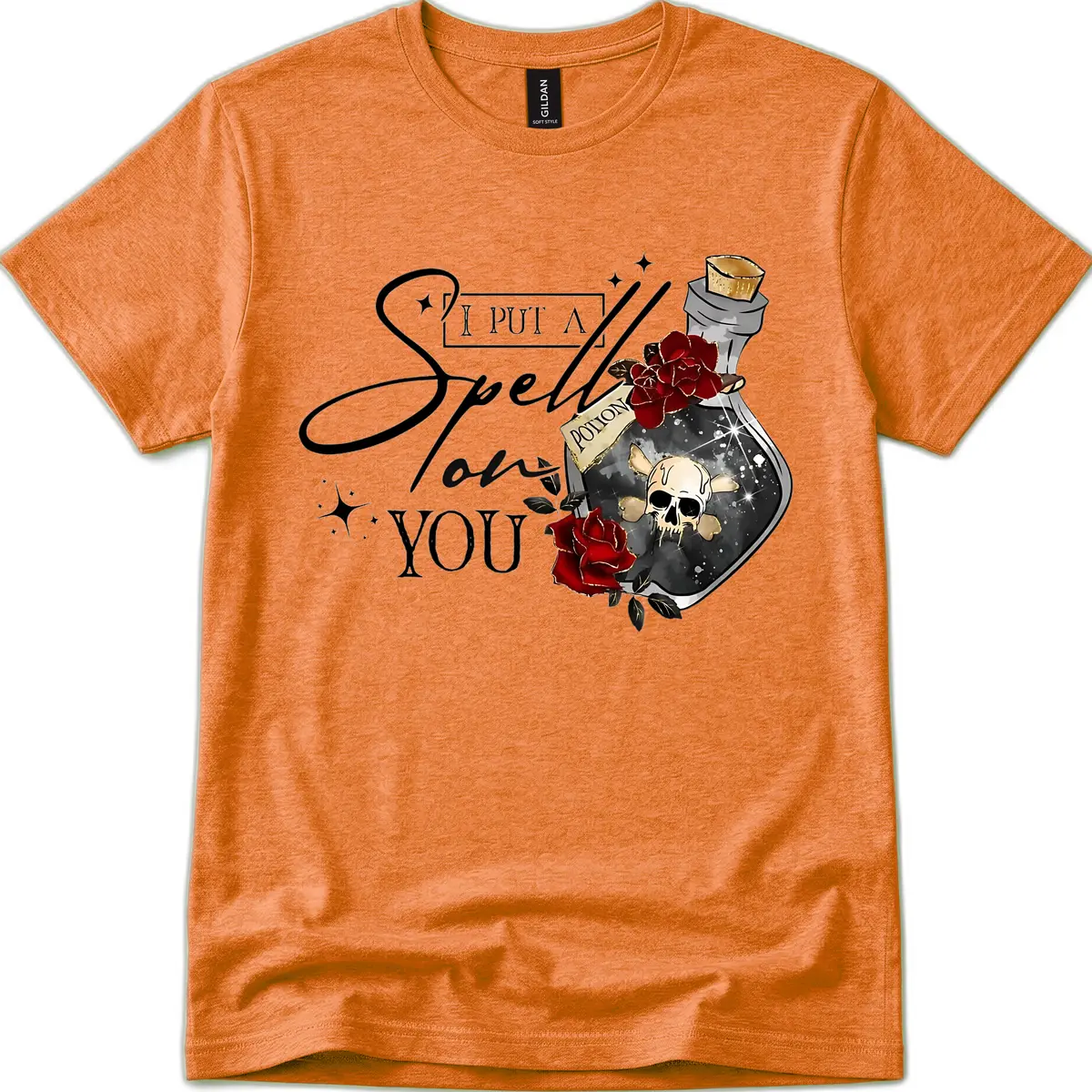 I Put A Spell On You Potion T-Shirt in Heather Orange