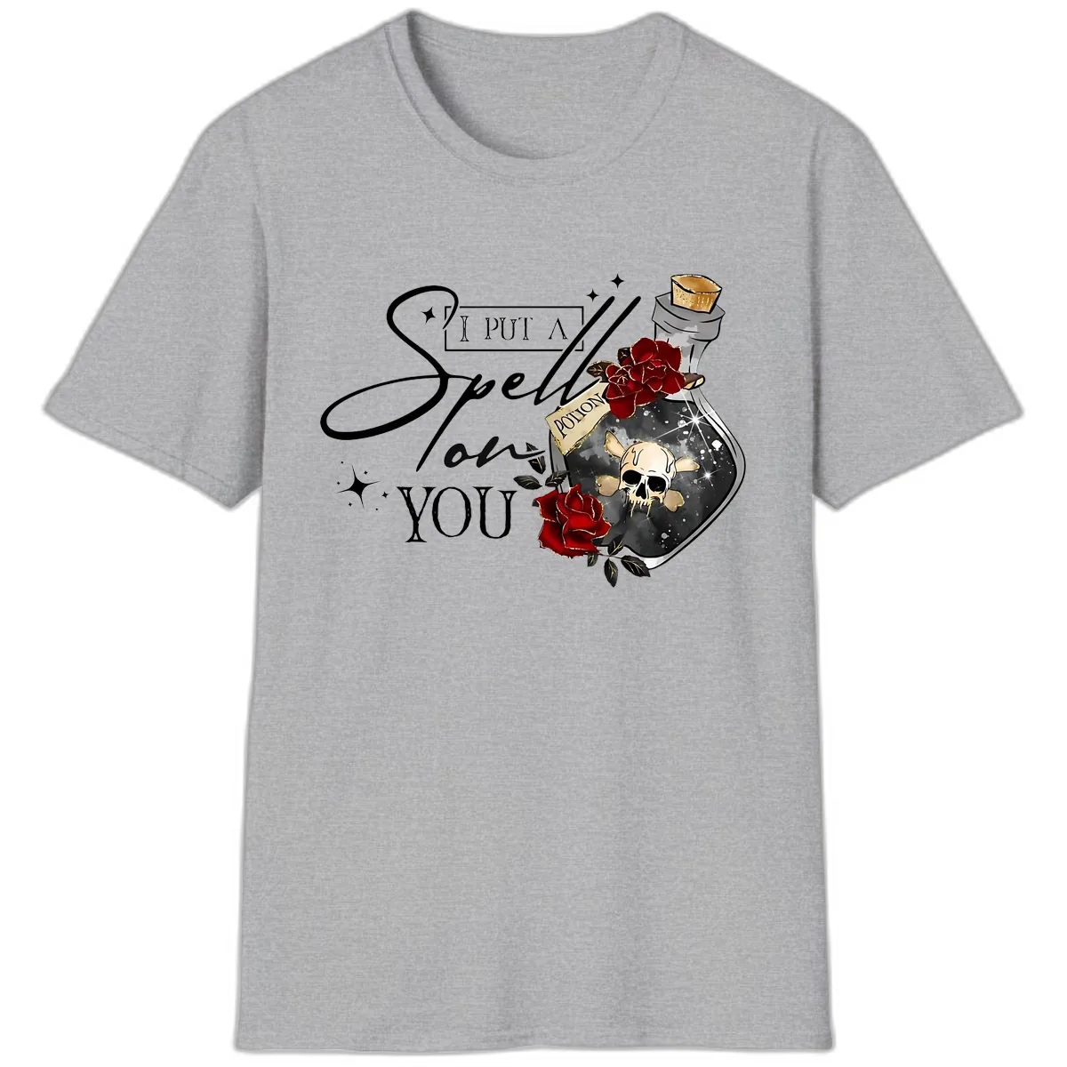 I Put A Spell On You Potion T-Shirt in Sport Grey