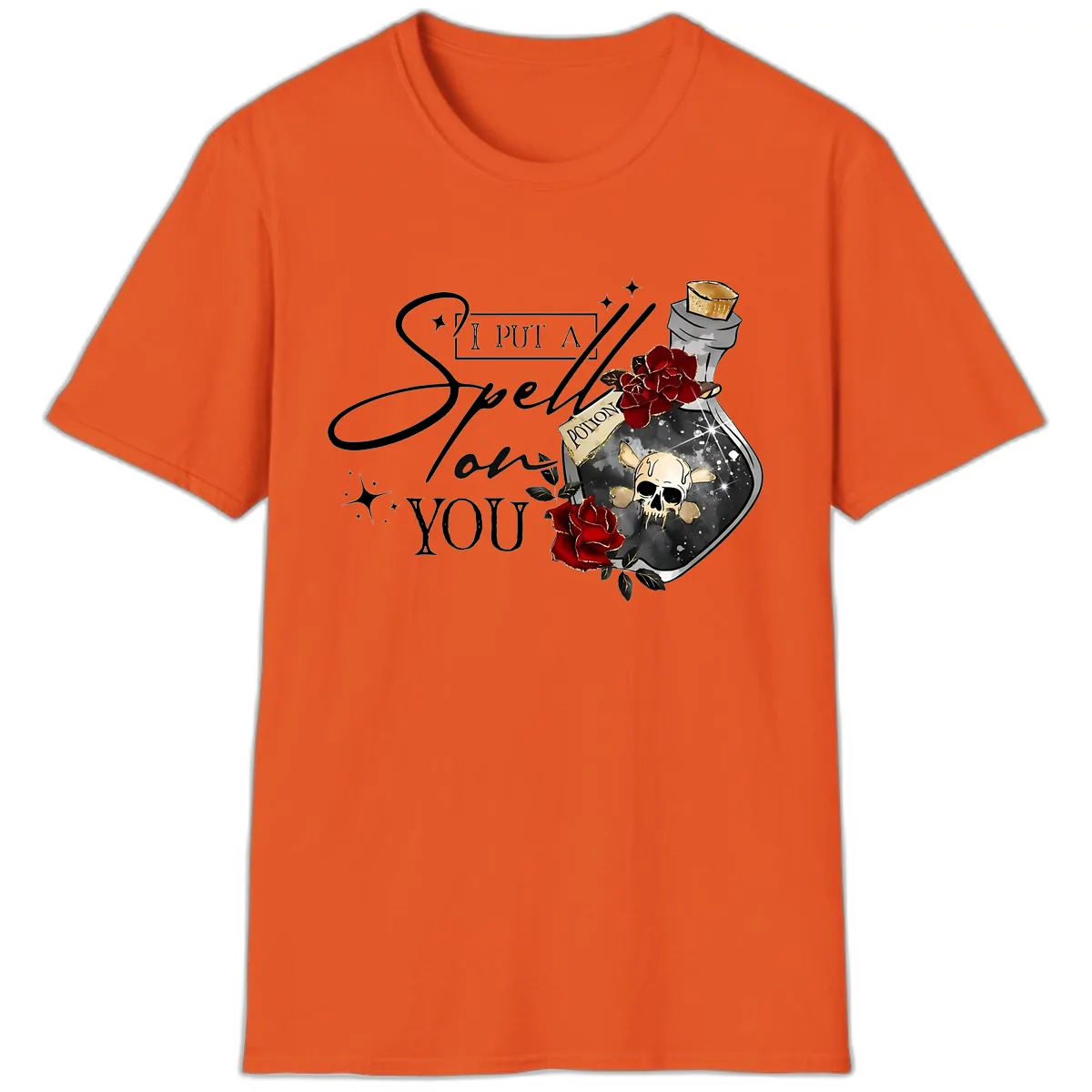 I Put A Spell On You Potion T-Shirt in Orange