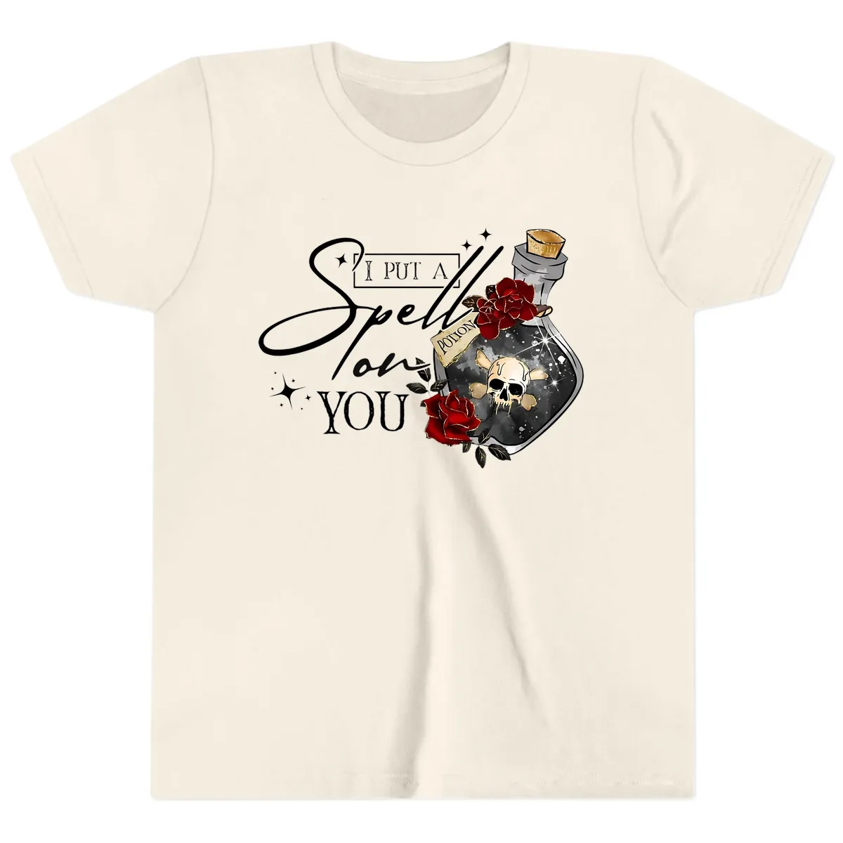 I Put A Spell On You Potion Youth T-Shirt in Natural