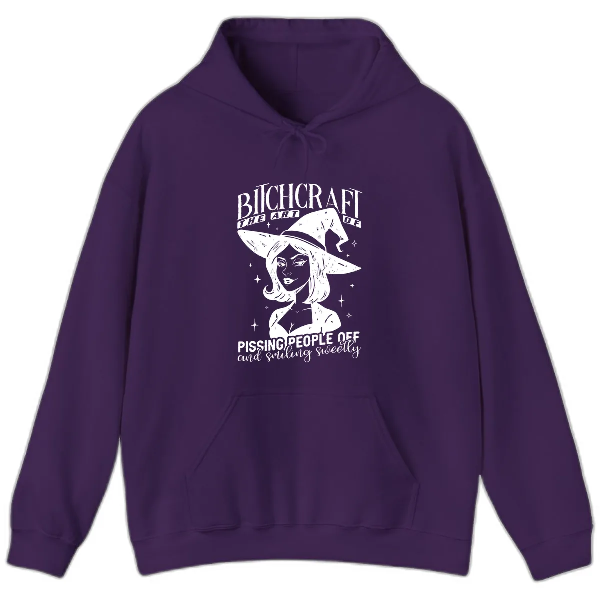 Bitchcraft The Art Of Pissing People Off Hoodie in Purple