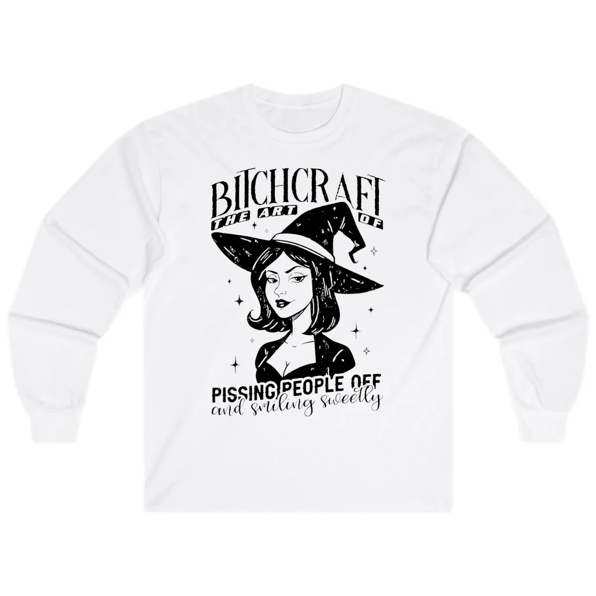 Bitchcraft The Art Of Pissing People Off Long Sleeve in White