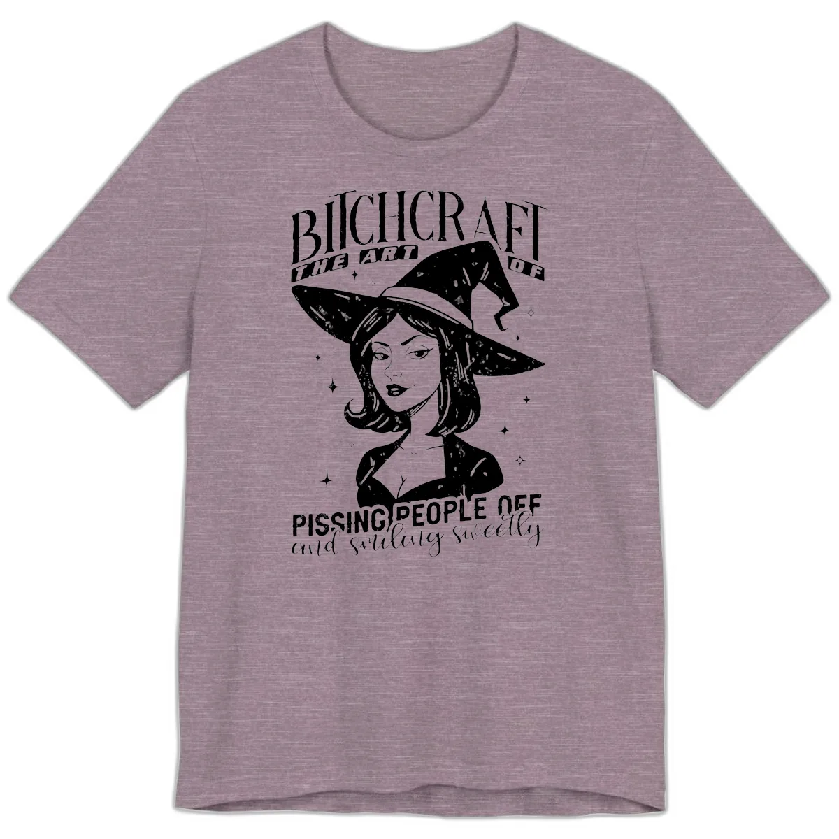 Bitchcraft The Art Of Pissing People Off Premium T-Shirt in Heather Purple