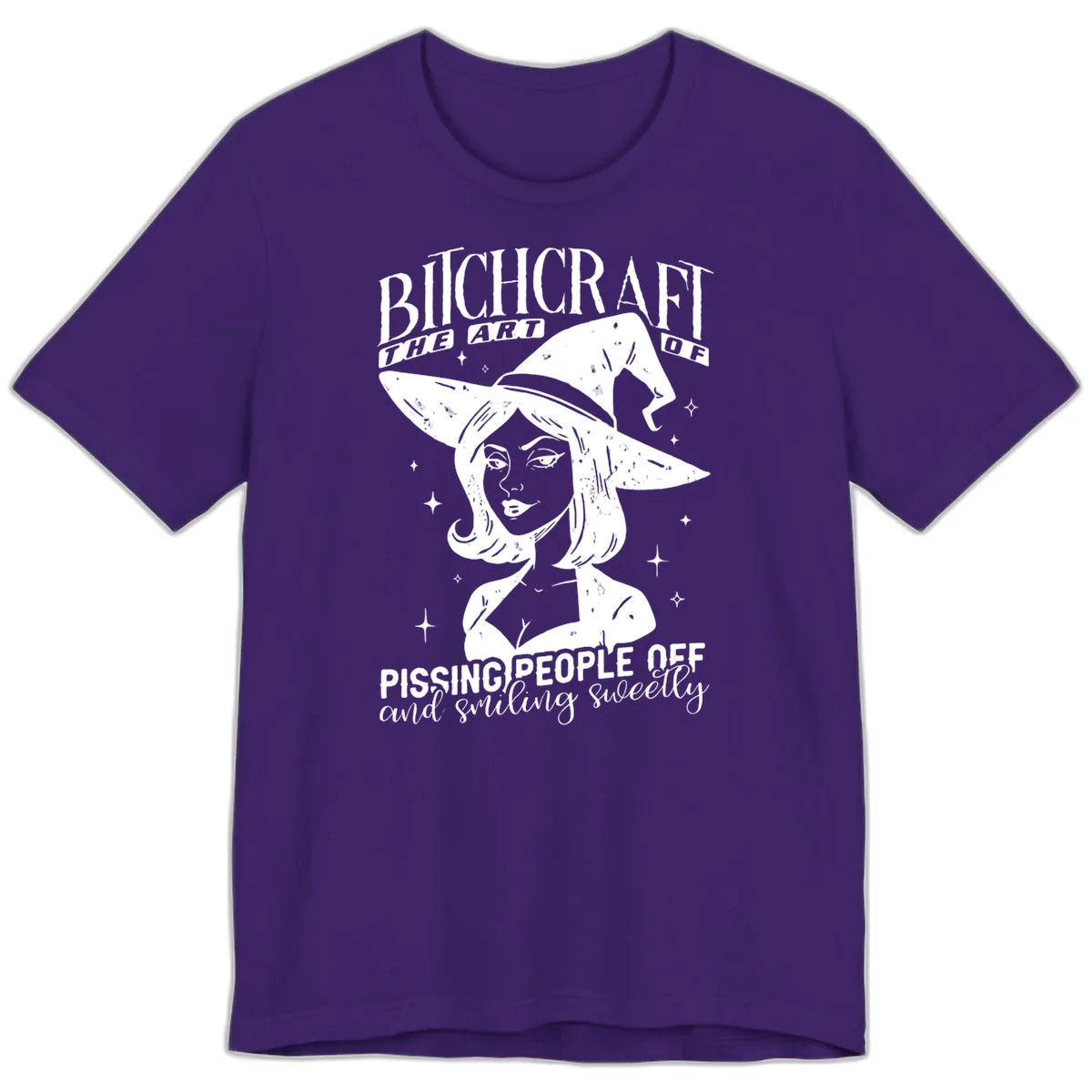 Bitchcraft The Art Of Pissing People Off Premium T-Shirt in Team Purple