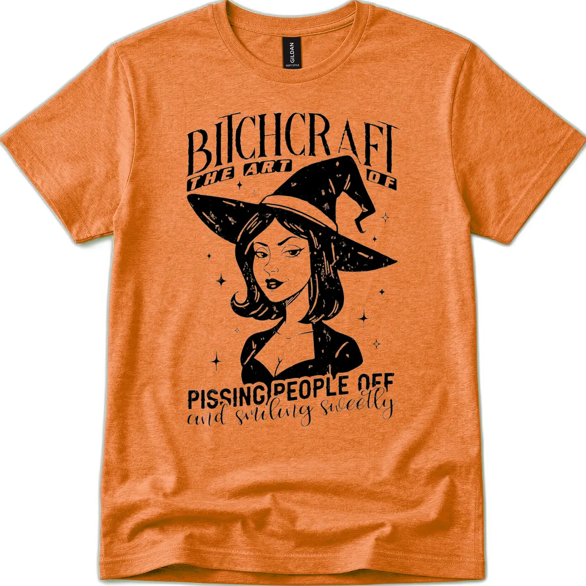 Bitchcraft The Art Of Pissing People Off T-Shirt in Heather Orange