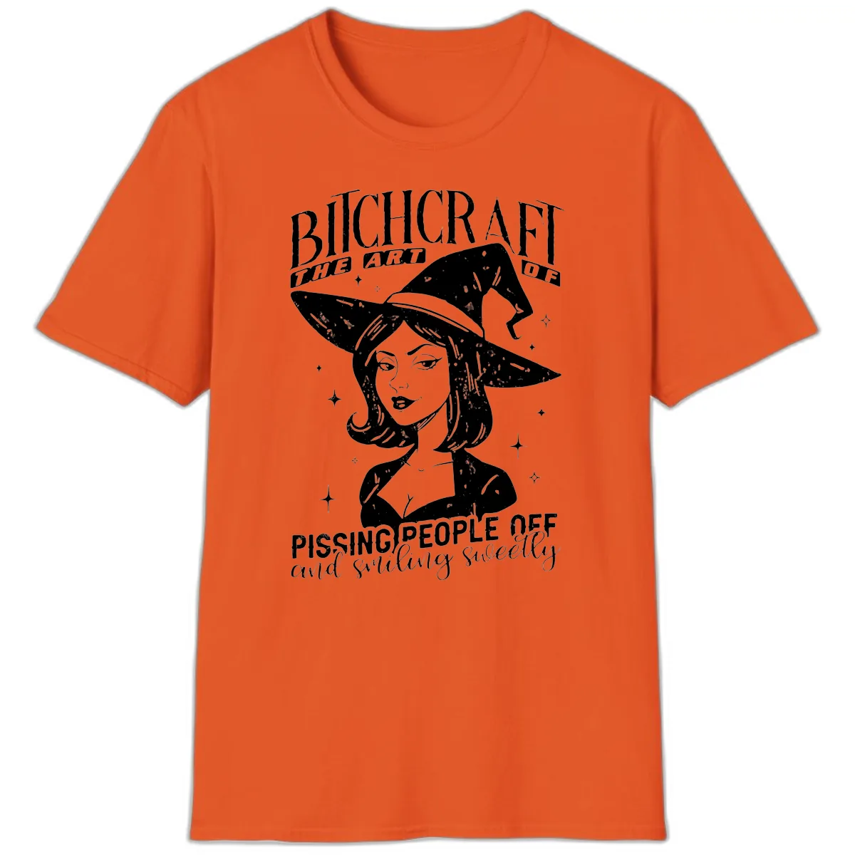 Bitchcraft The Art Of Pissing People Off T-Shirt in Orange