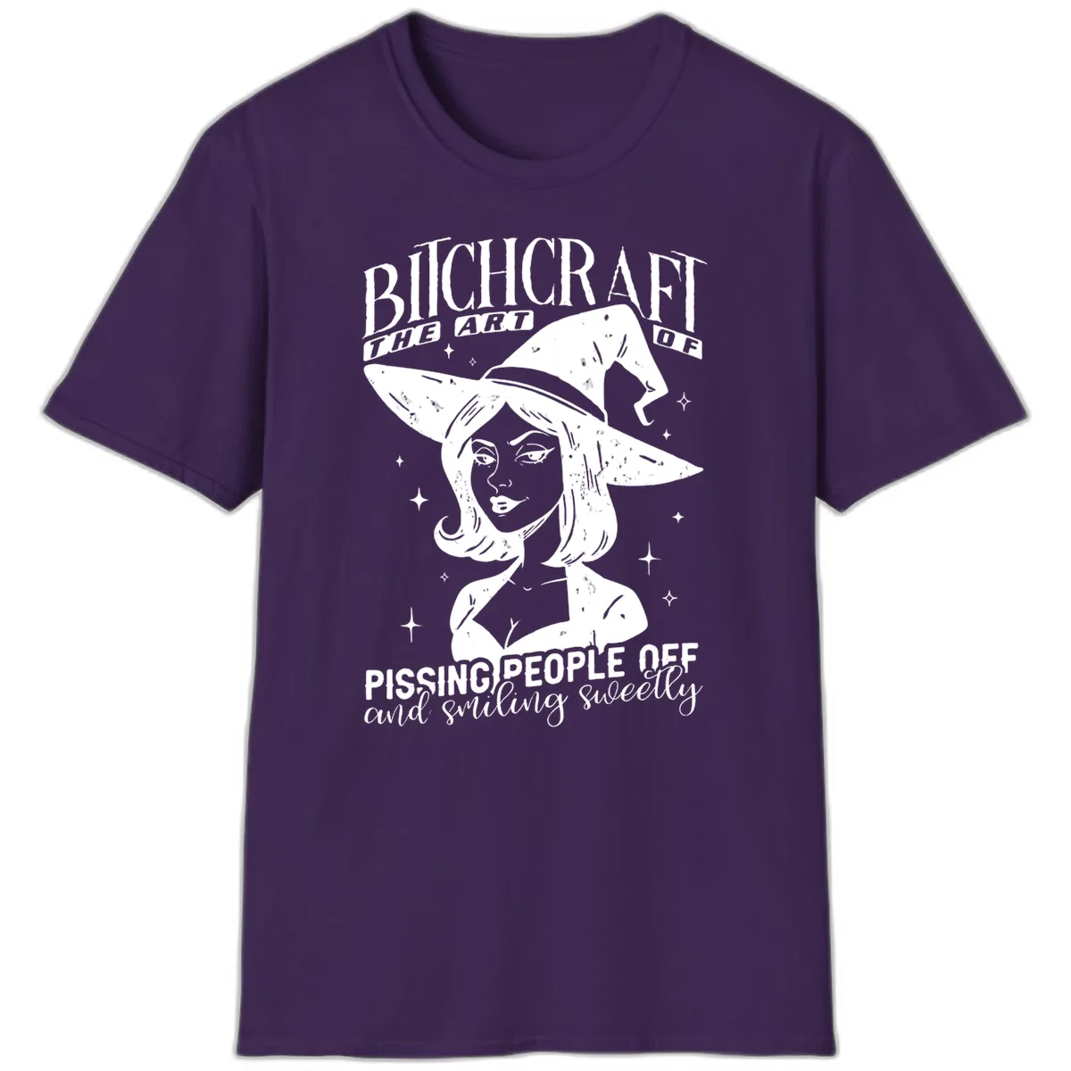 Bitchcraft The Art Of Pissing People Off T-Shirt in Purple