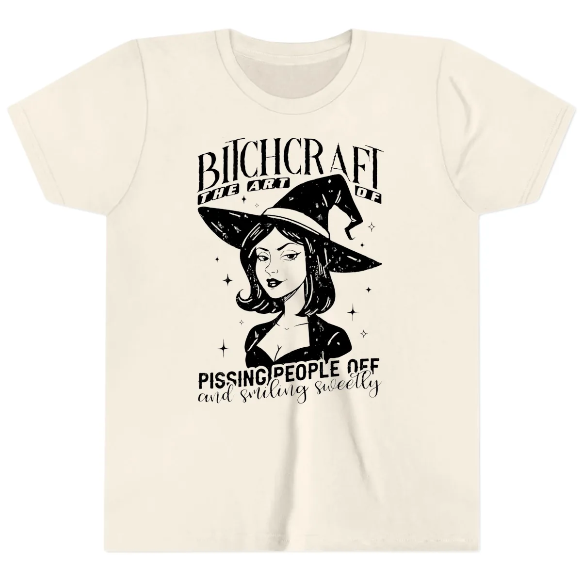 Bitchcraft The Art Of Pissing People Off Youth T-Shirt in Natural