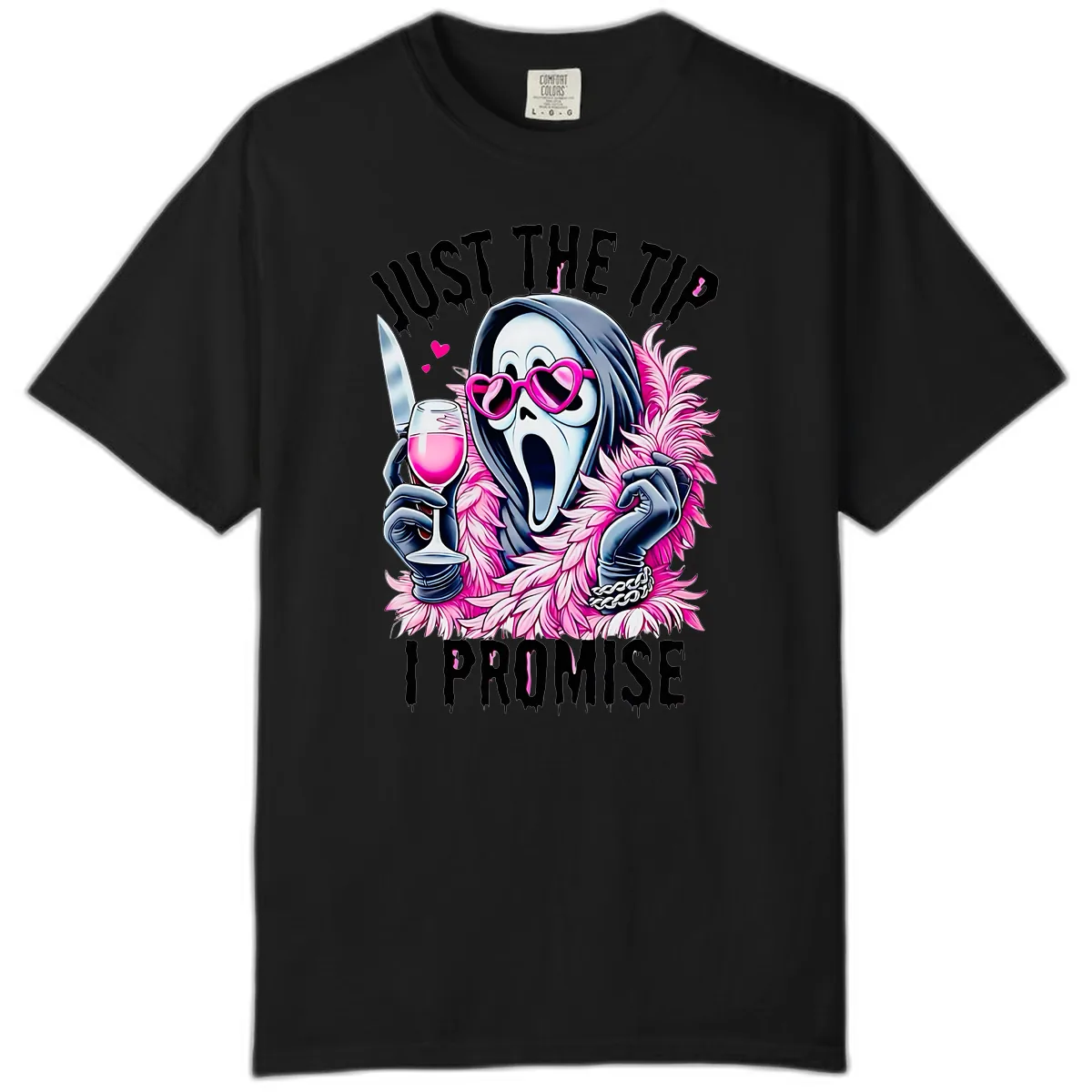 Ghostly Tip Promise Halloween Design Comfort Color in Black