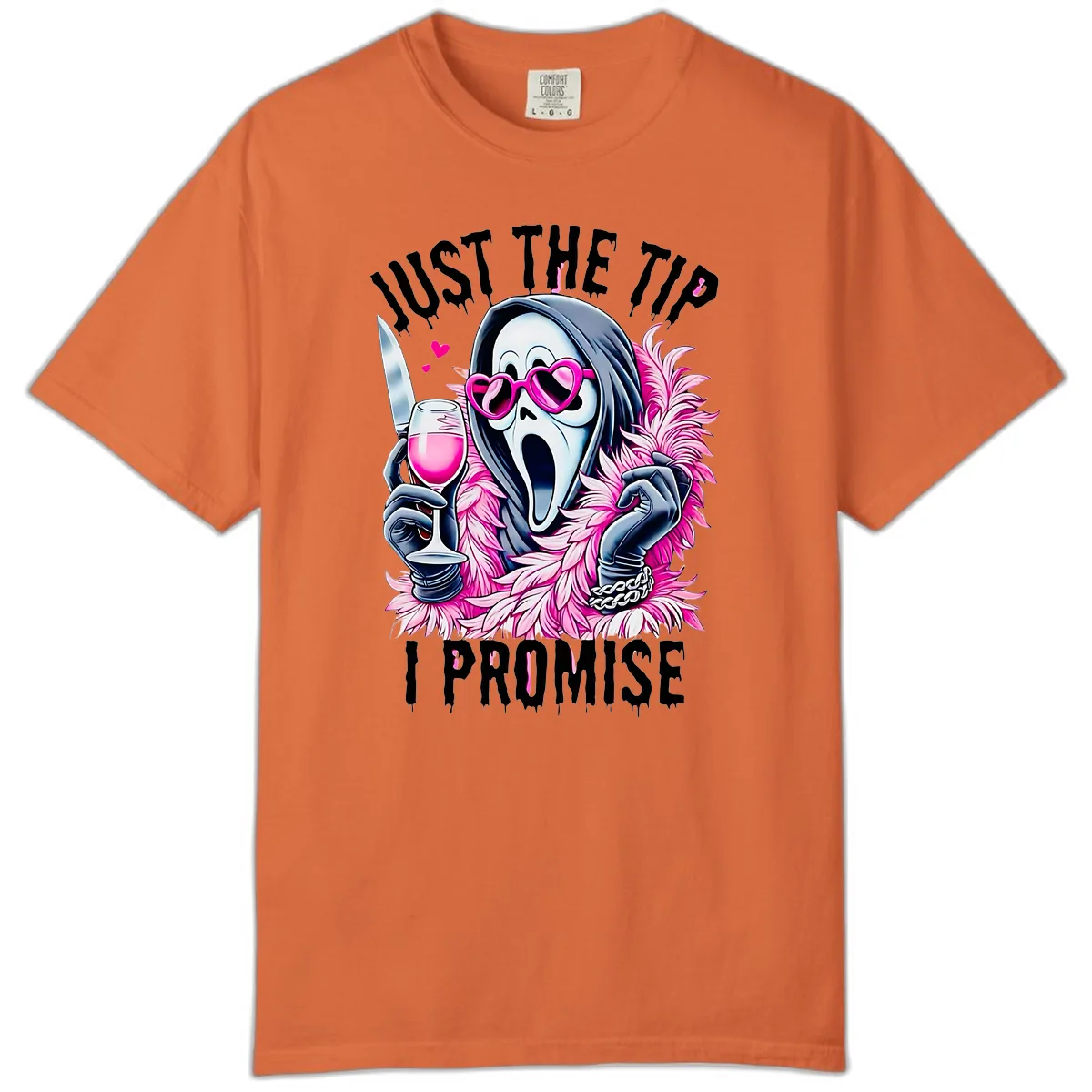 Ghostly Tip Promise Halloween Design Comfort Color in Burnt Orange