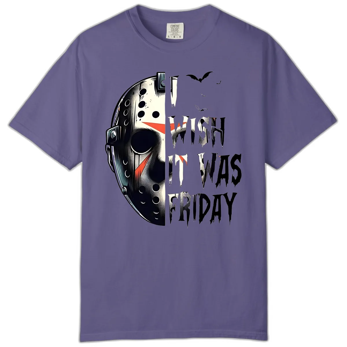 I Wish It Was Friday Jason Mask Comfort Color in Grape