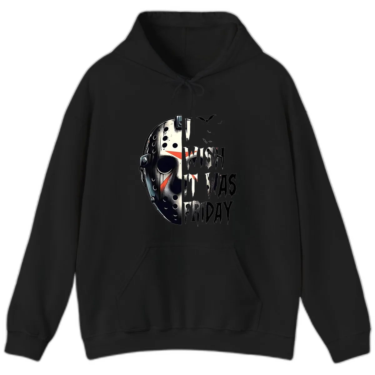 I Wish It Was Friday Jason Mask Hoodie in Black