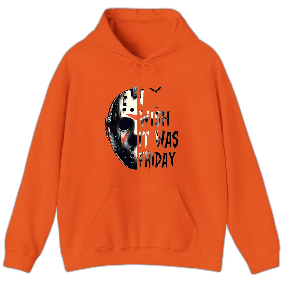 I Wish It Was Friday Jason Mask Hoodie in Orange