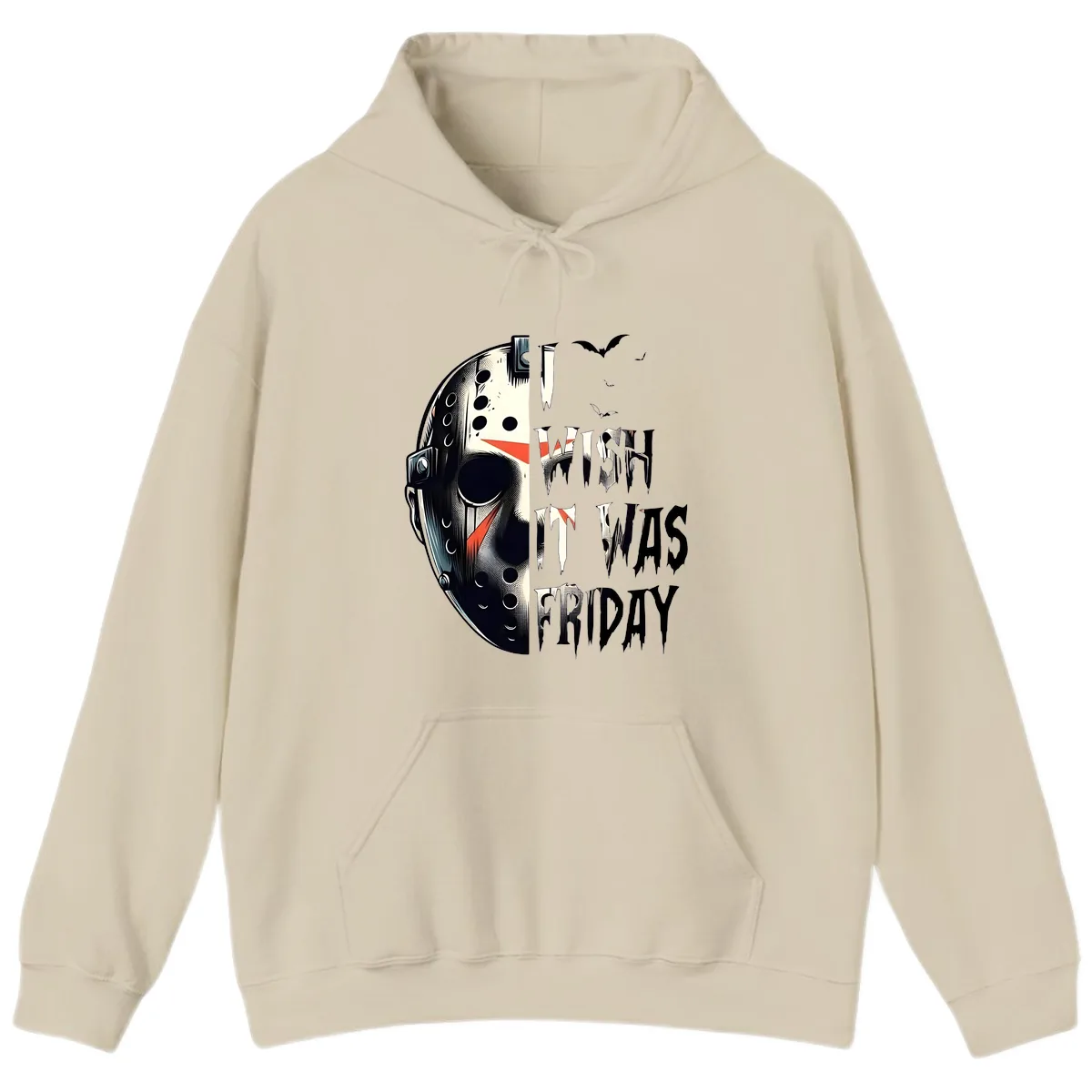 I Wish It Was Friday Jason Mask Hoodie in Sand