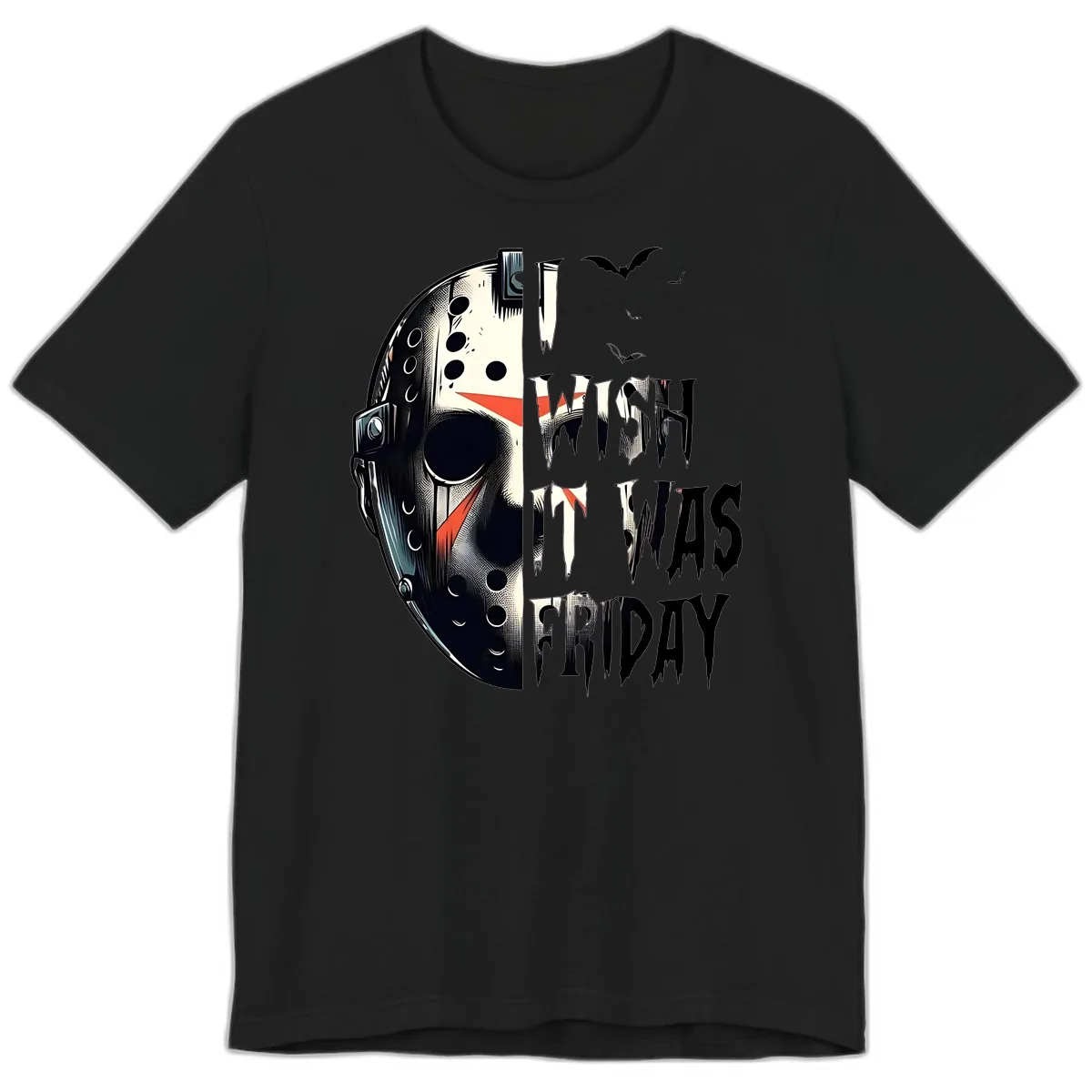 I Wish It Was Friday Jason Mask Premium T-Shirt in Black
