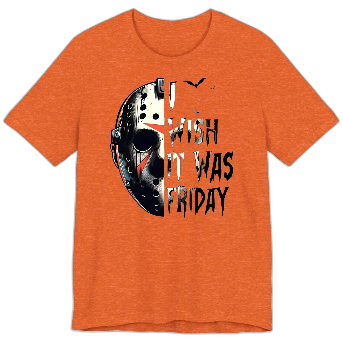 I Wish It Was Friday Jason Mask Premium T-Shirt in Heather Orange