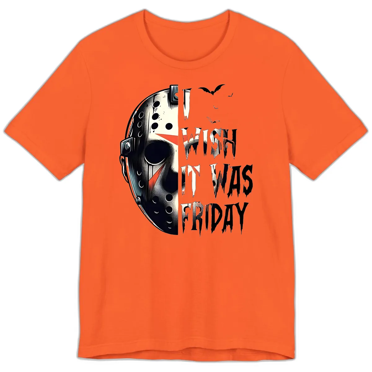 I Wish It Was Friday Jason Mask Premium T-Shirt in Orange