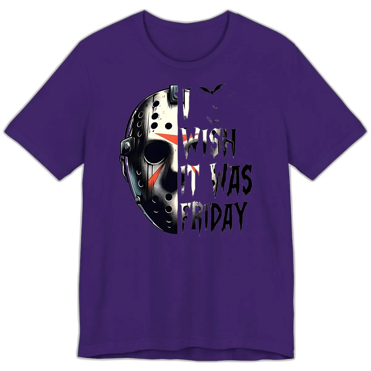 I Wish It Was Friday Jason Mask Premium T-Shirt in Team Purple