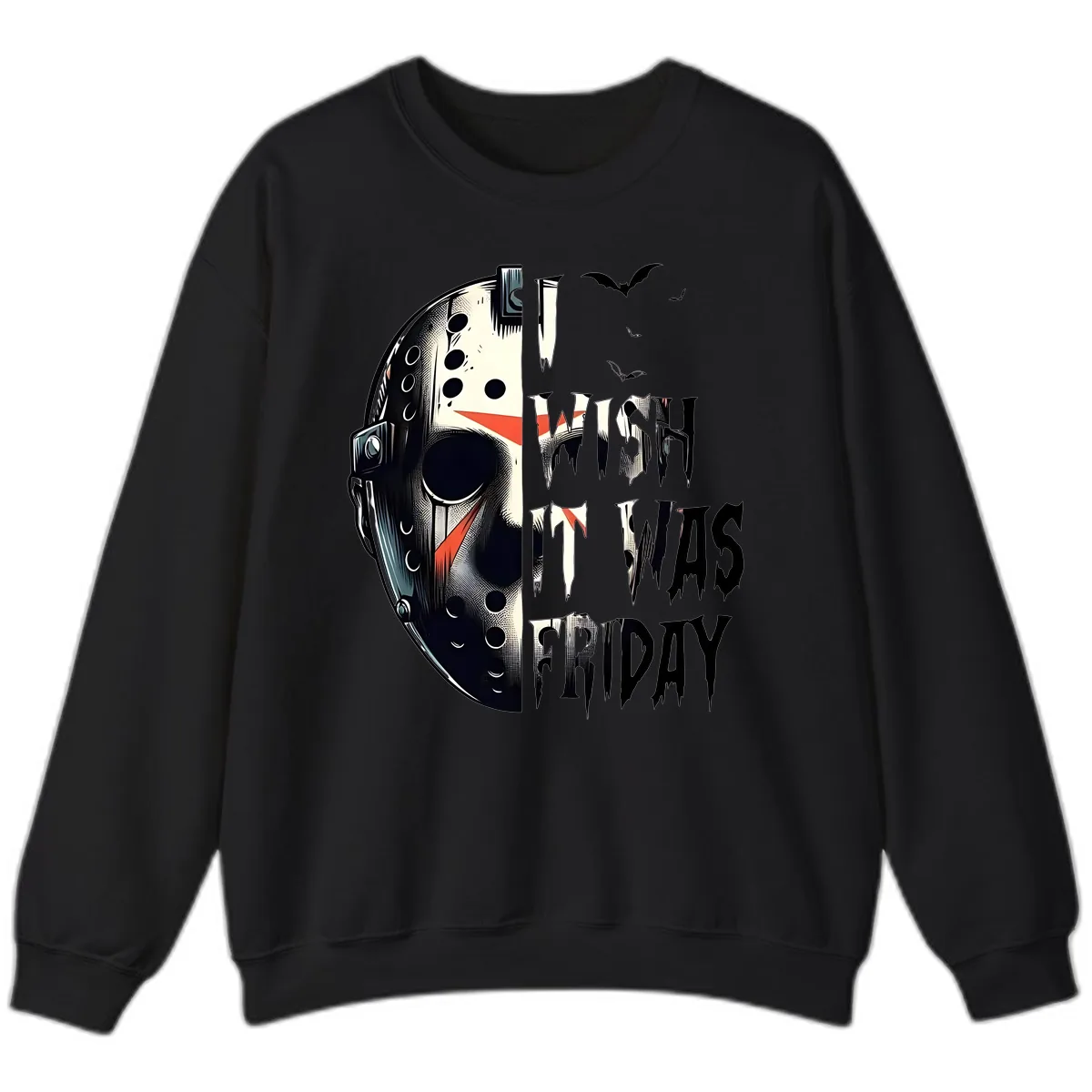 I Wish It Was Friday Jason Mask Sweatshirt in Black