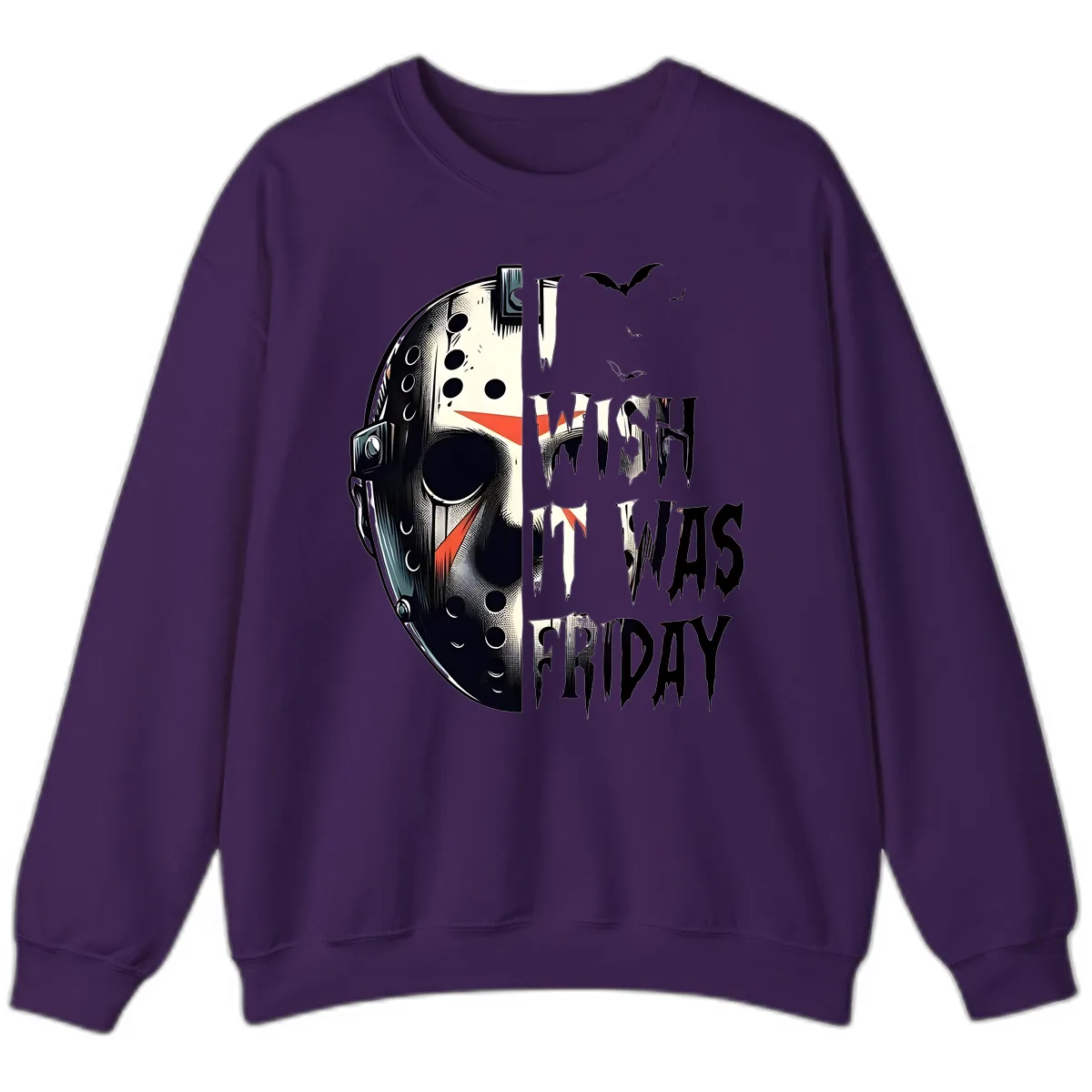 I Wish It Was Friday Jason Mask Sweatshirt in Purple
