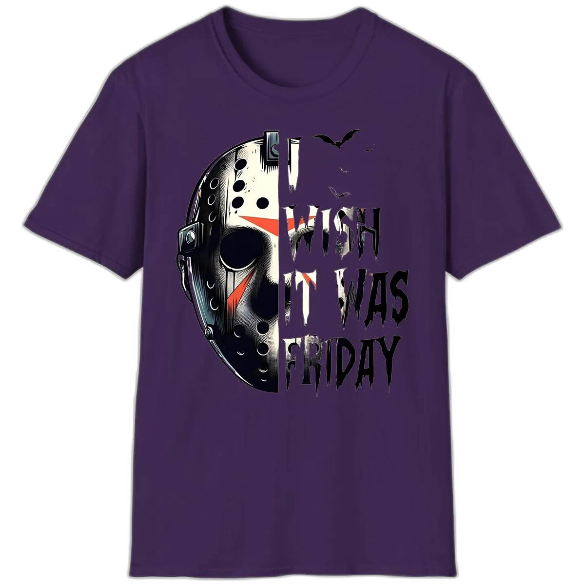 I Wish It Was Friday Jason Mask T-Shirt in Purple