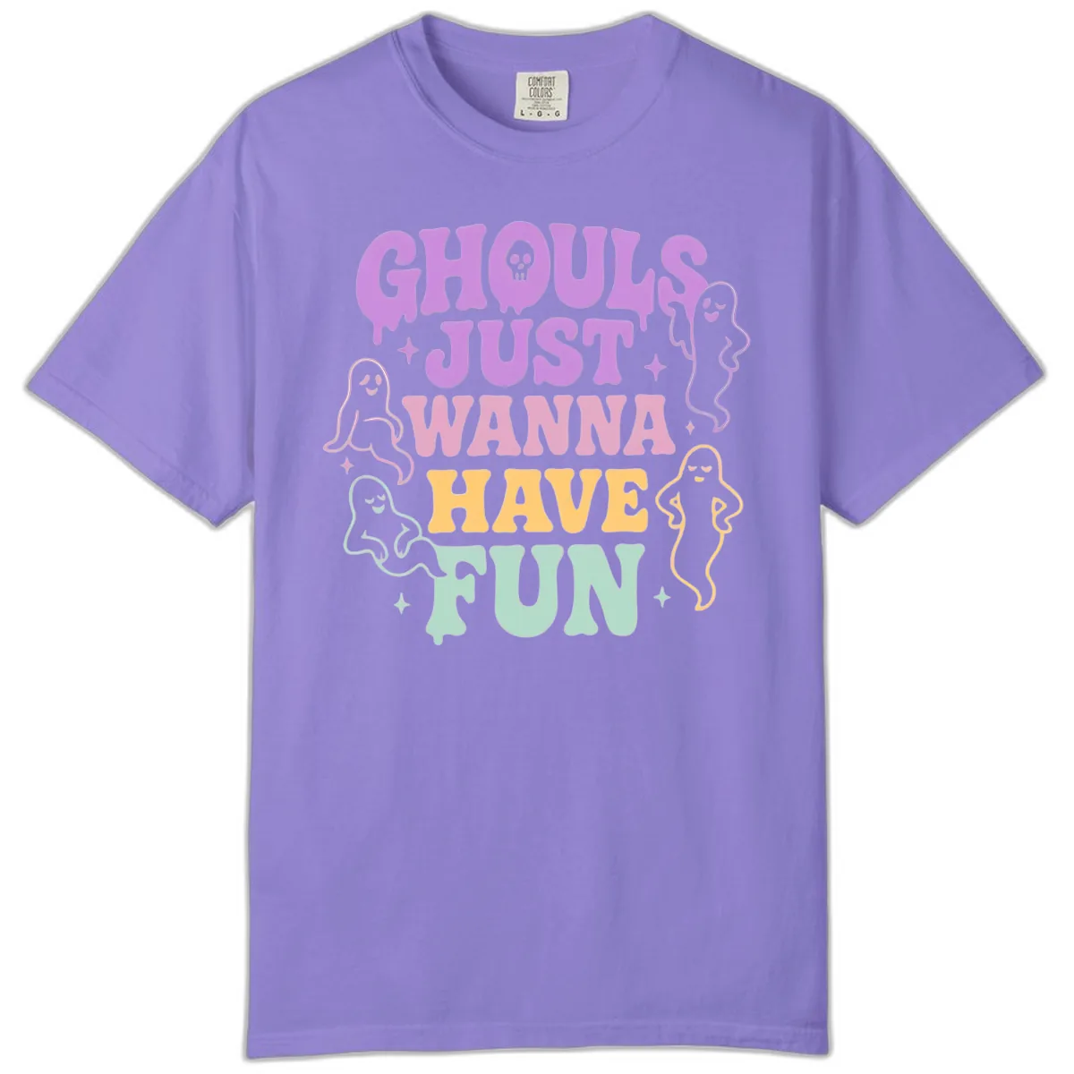 Ghouls Just Wanna Have Fun Halloween Comfort Color in Violet